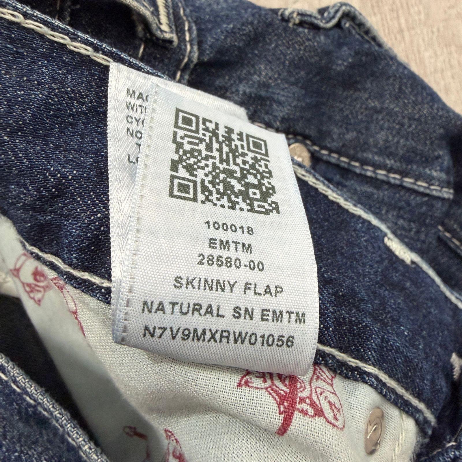 True Religion True Religion Jeans Mens 33x33 Blue Denim Skinny Flap Pocket Size US 33 - 6 Thumbnail