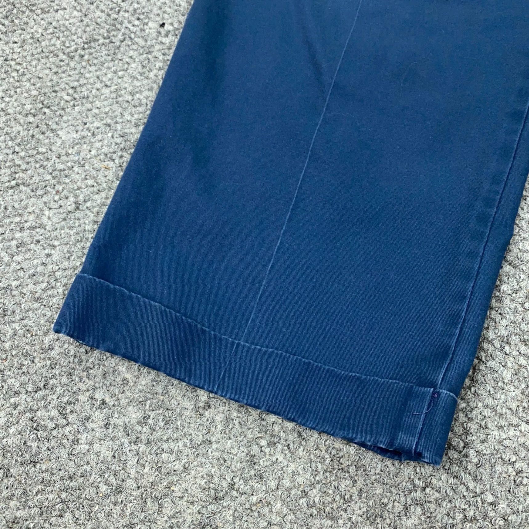 Lands' End Lands' End Mens Pants 46 Tall Blue Pleated Stretch Waist Cuffed Hem Chino Big & Tall Pants Size US 44 / EU 60 - 5 Thumbnail