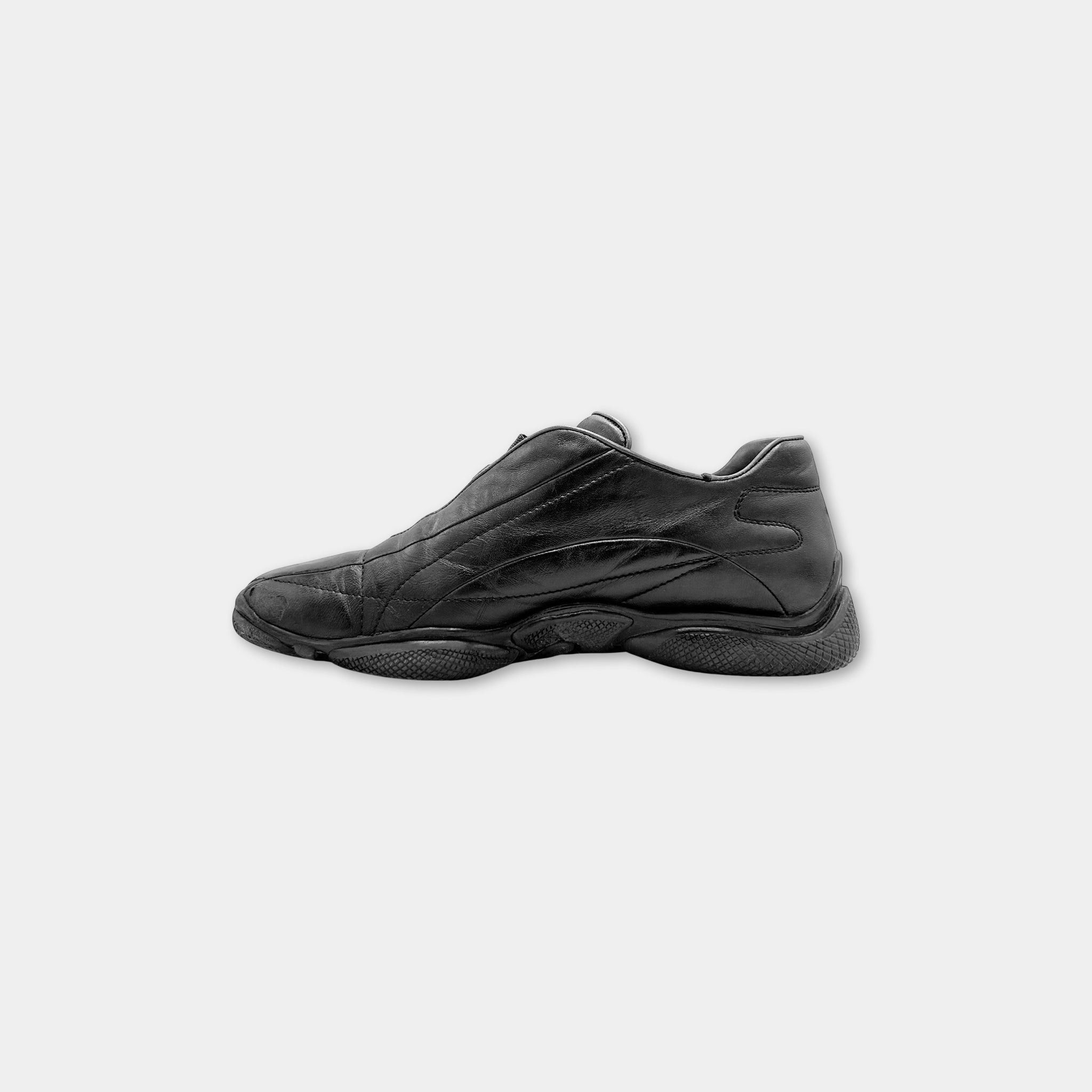 Prada Prada 2000s Black Leather Sneakers Size US 9 / IT 39 - 3 Thumbnail
