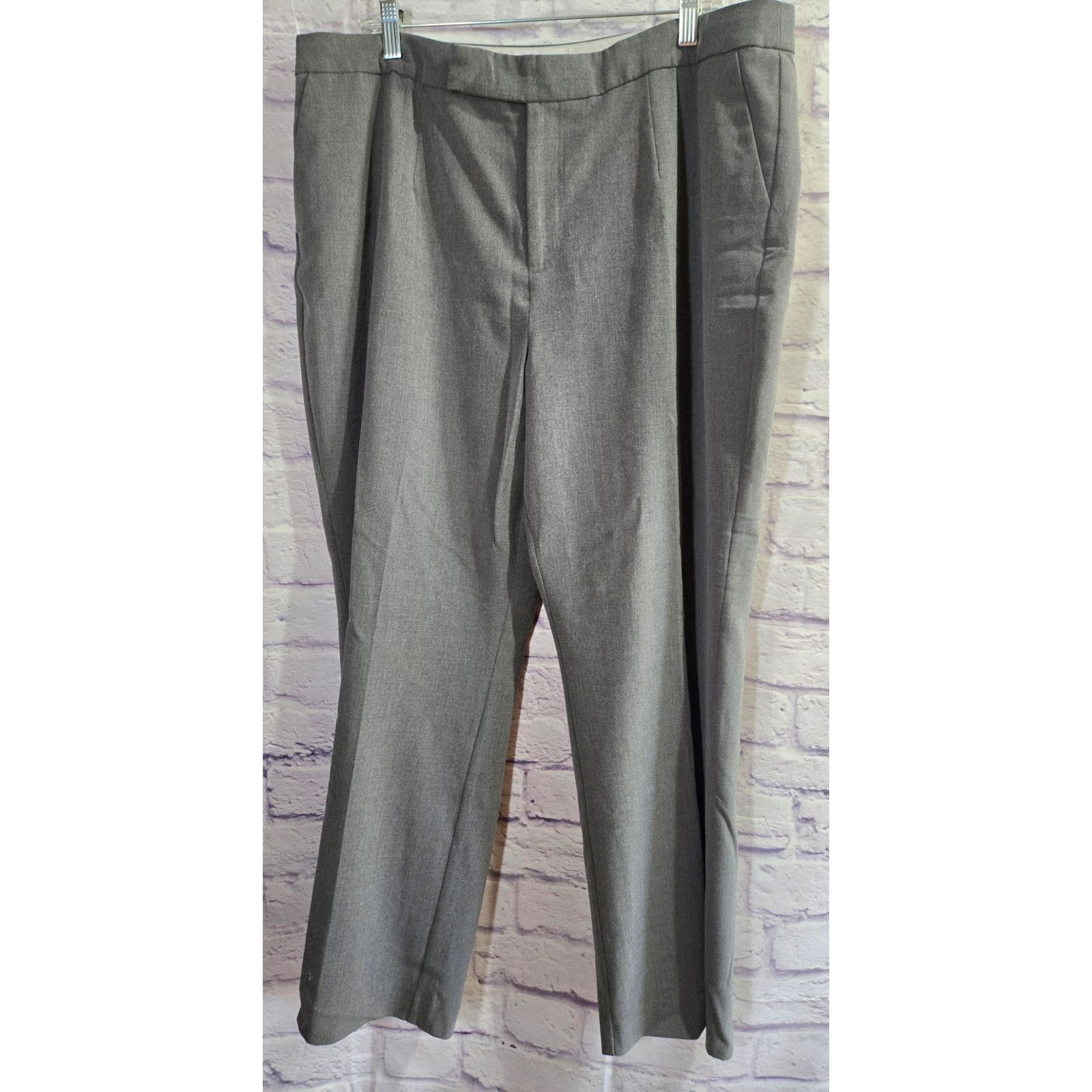 Other Jessica London Gray Women's Dress Pants 18 Lined Flat Front Size 40" / US 18 - 1 Thumbnail