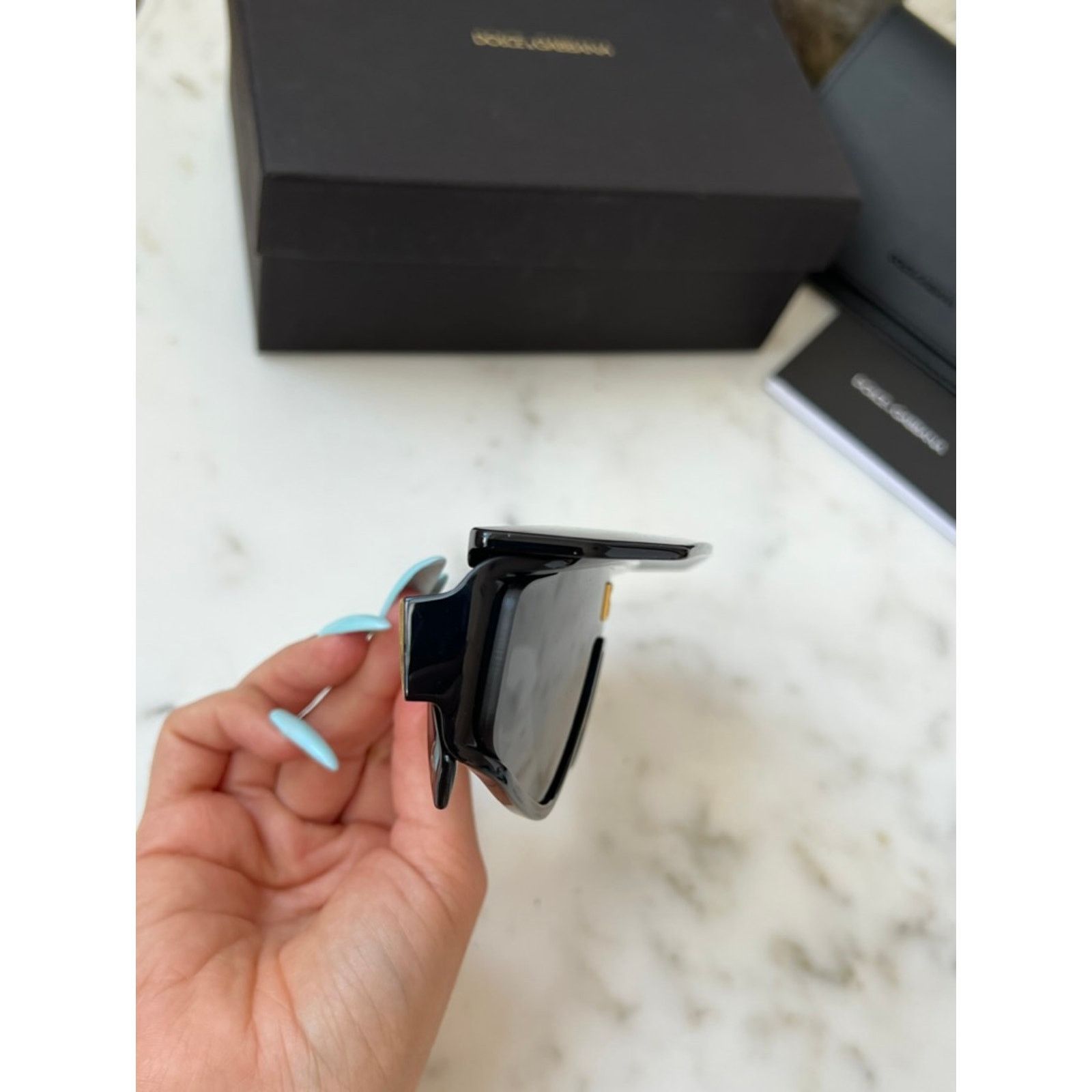Dolce & Gabbana NEW Dolce & Gabbana DG6177 Black Logo Visor Sunglasses Size ONE SIZE - 14 Thumbnail