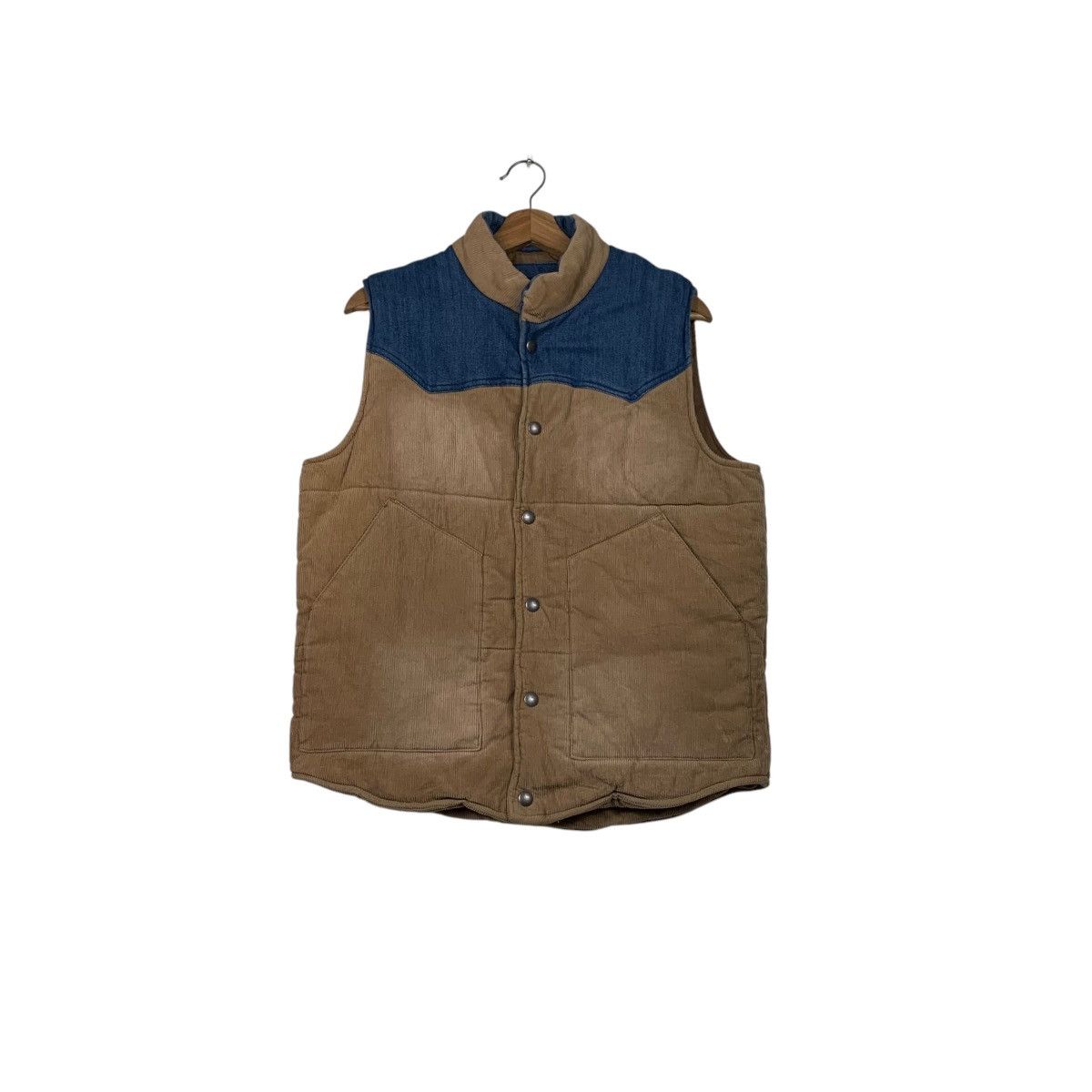 Japanese Brand RAG MACHINE Corduroy Puffer Vest #2292-C102 Size US M / EU 48-50 / 2 - 1 Thumbnail