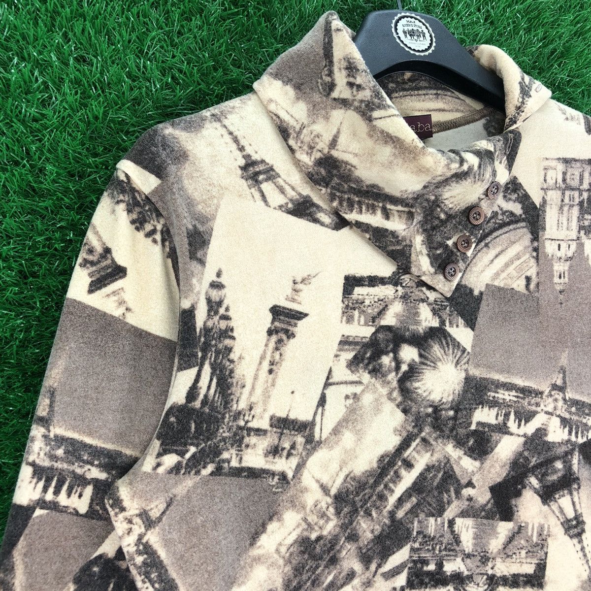 Japanese Brand × Vintage Vintage 90's Paris City Fullprint Ladies Tee Turtle Net Size XS / US 0-2 / IT 36-38 - 2 Thumbnail