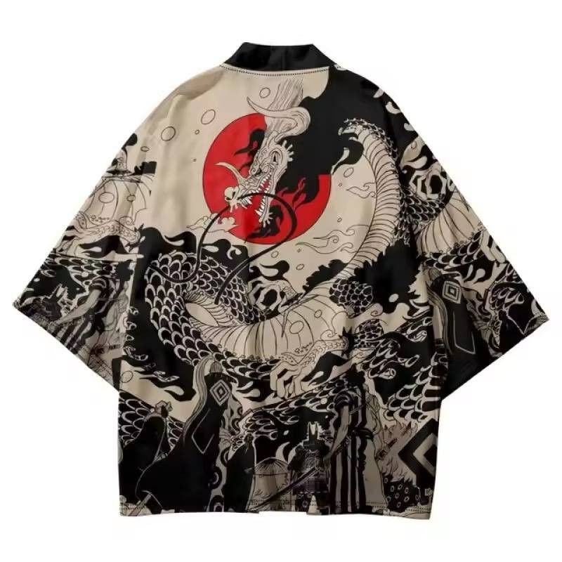 Japanese Brand × Vintage Traditional Japanese kimono with dragon pattern Size US L / EU 52-54 / 3 - 1 Thumbnail