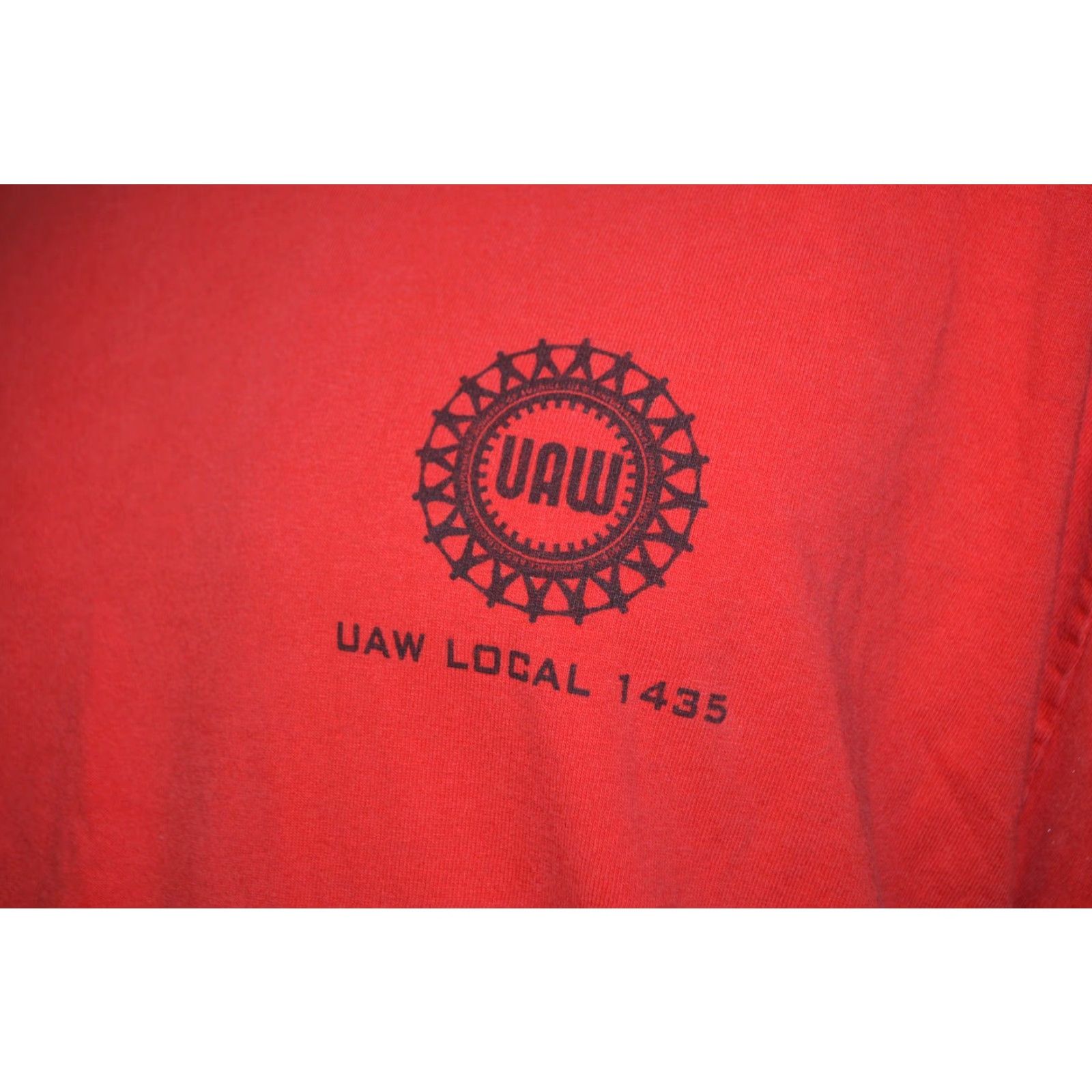Vintage UAW Local 1435 T Shirt 2XL Bayside Red Cotton Union Support Our Troops" Size US XXL / EU 58 / 5 - 2 Thumbnail