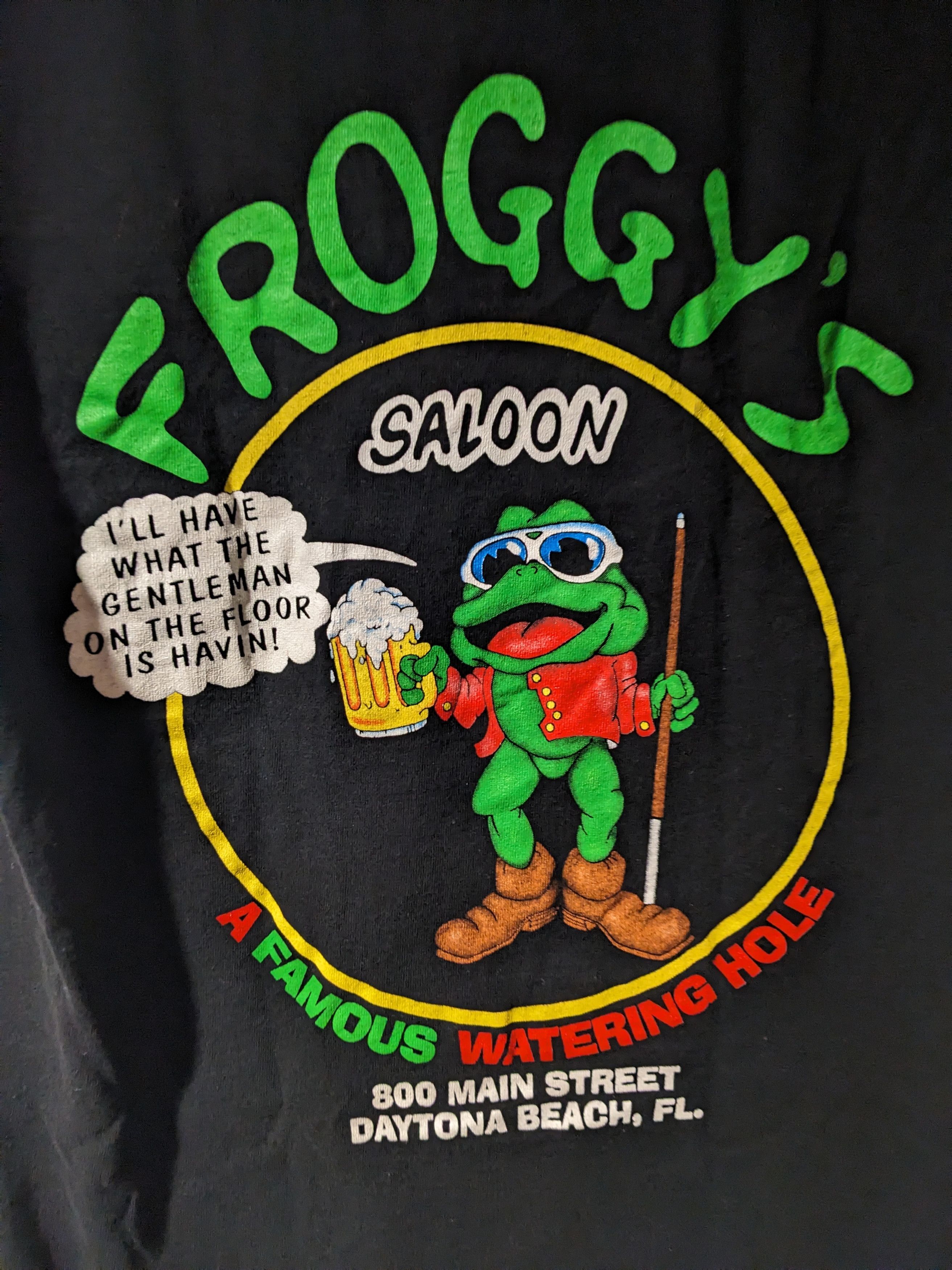 Anvil × Vintage Vintage 90s Froggy Saloon Daytona Beach Florida T-Shirt Size US S / EU 44-46 / 1 - 2 Thumbnail