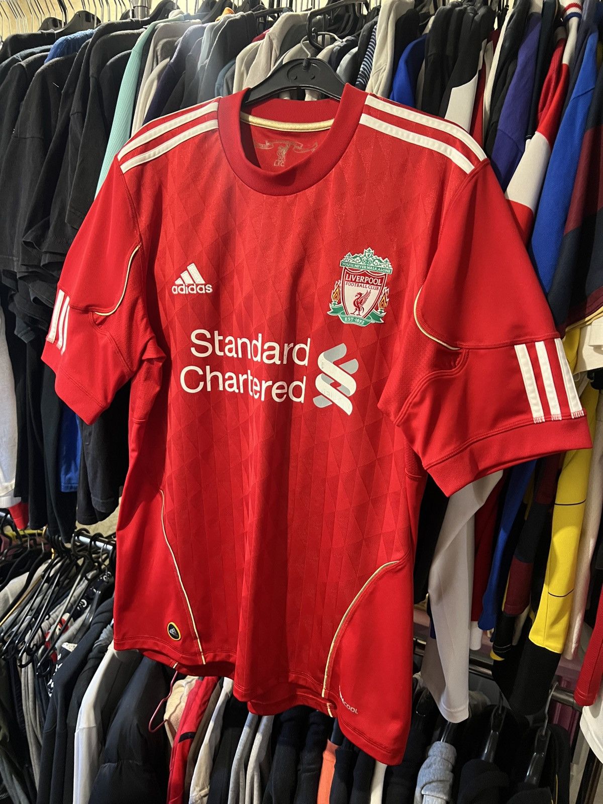 Adidas × Vintage 2010/2011 ADIDAS LIVERPOOL FC HOME FOOTBALL SHIRT SIZE M Size US M / EU 48-50 / 2 - 2 Thumbnail
