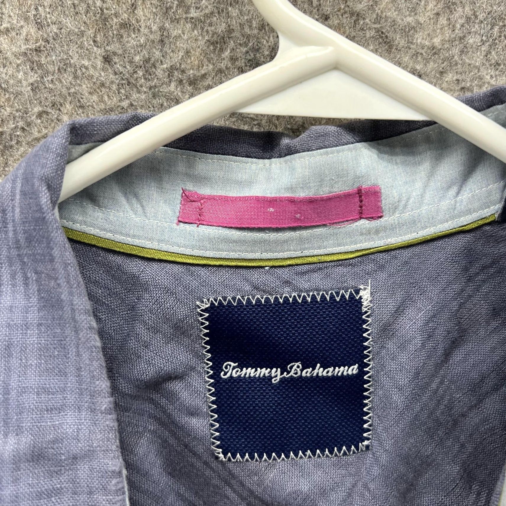 Tommy Bahama Tommy Bahama Shirt Men Small Blue Casual Button-Down Preppy Linen Glen Check Shirt Size US S / EU 44-46 / 1 - 5 Thumbnail