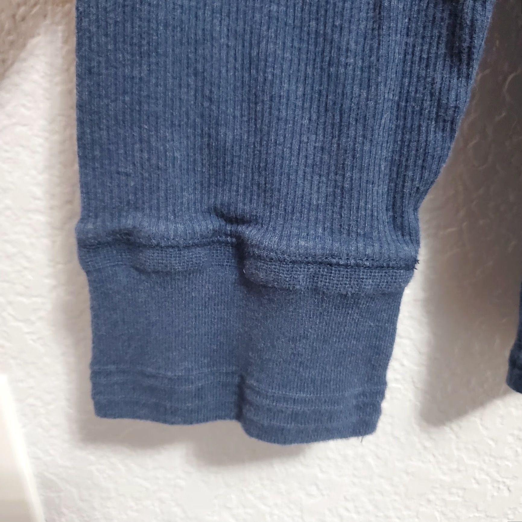 Ralph Lauren VINTAGE Lauren Ralph Lauren Top Women 3X Blue Ribbed Henley Long Sleeve Cotton 1/4 Zip Logo Size XXL / US 16-18 / IT 52-54 - 6 Thumbnail