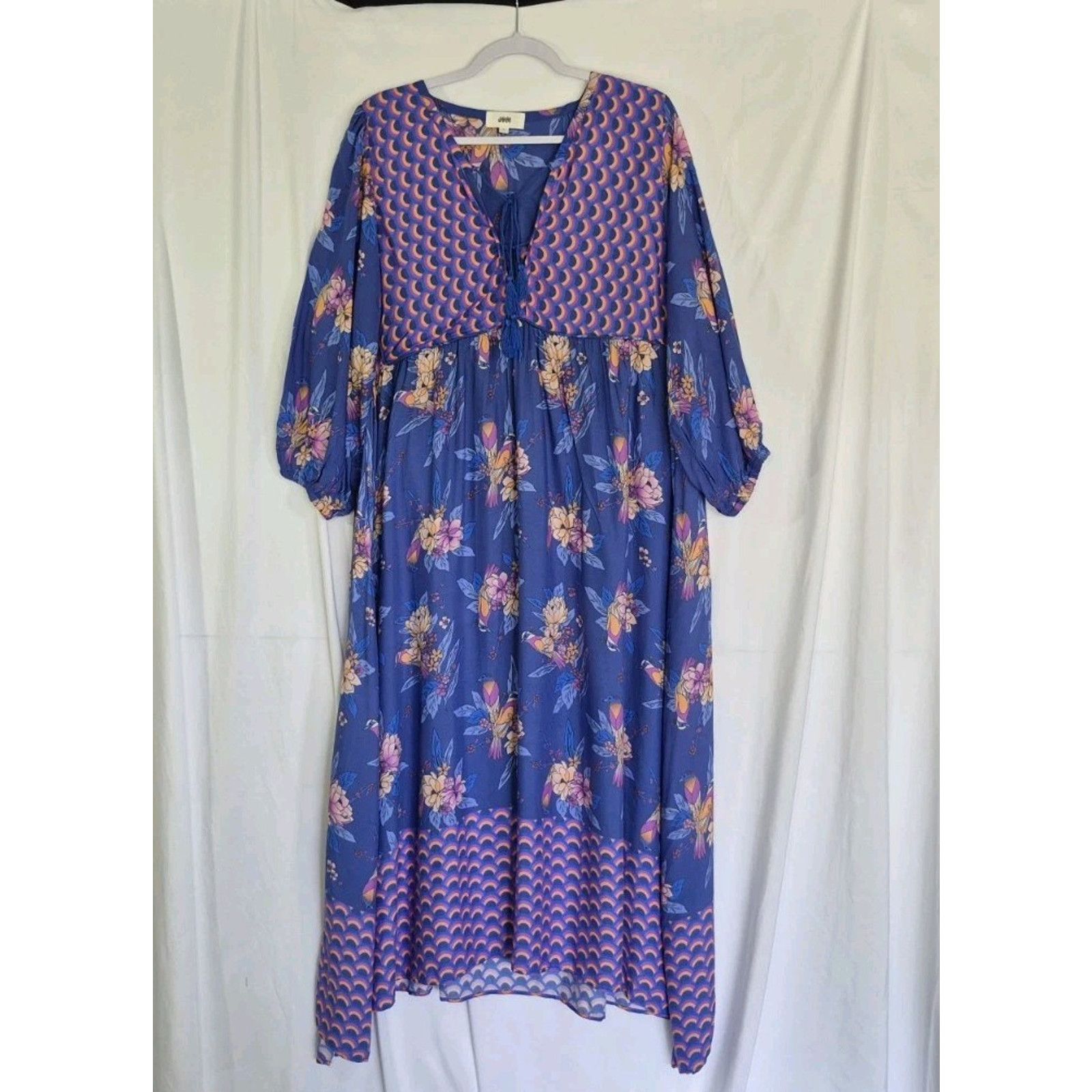 Anthropologie New Anthropologie Jaase Penny Indigo Dreams Midi Dress Large Size L / US 10 / IT 46 - 4 Thumbnail