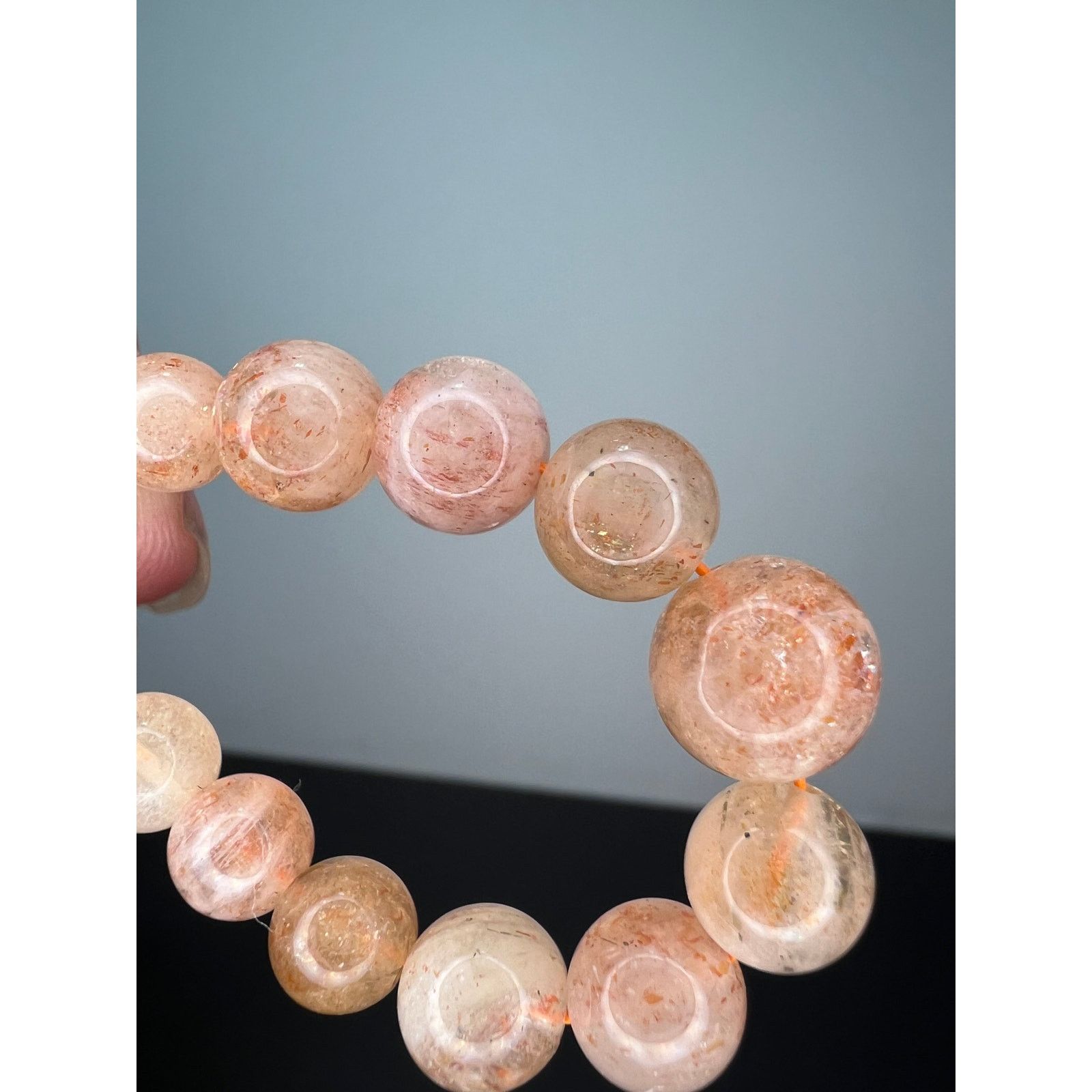 Other Sunstone bead necklace 18 inches with sterling clasp Size ONE SIZE - 7 Thumbnail
