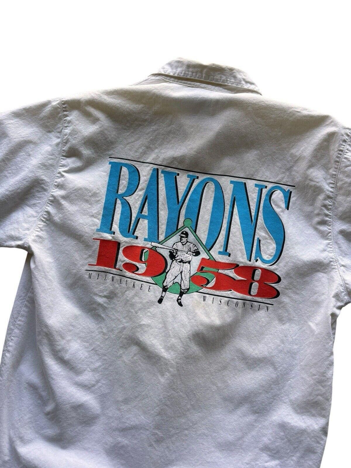 Vintage VTG 90s Cincinnati Kid 1958 Rayons Milwaukee Button Up Large Size US L / EU 52-54 / 3 - 4 Thumbnail