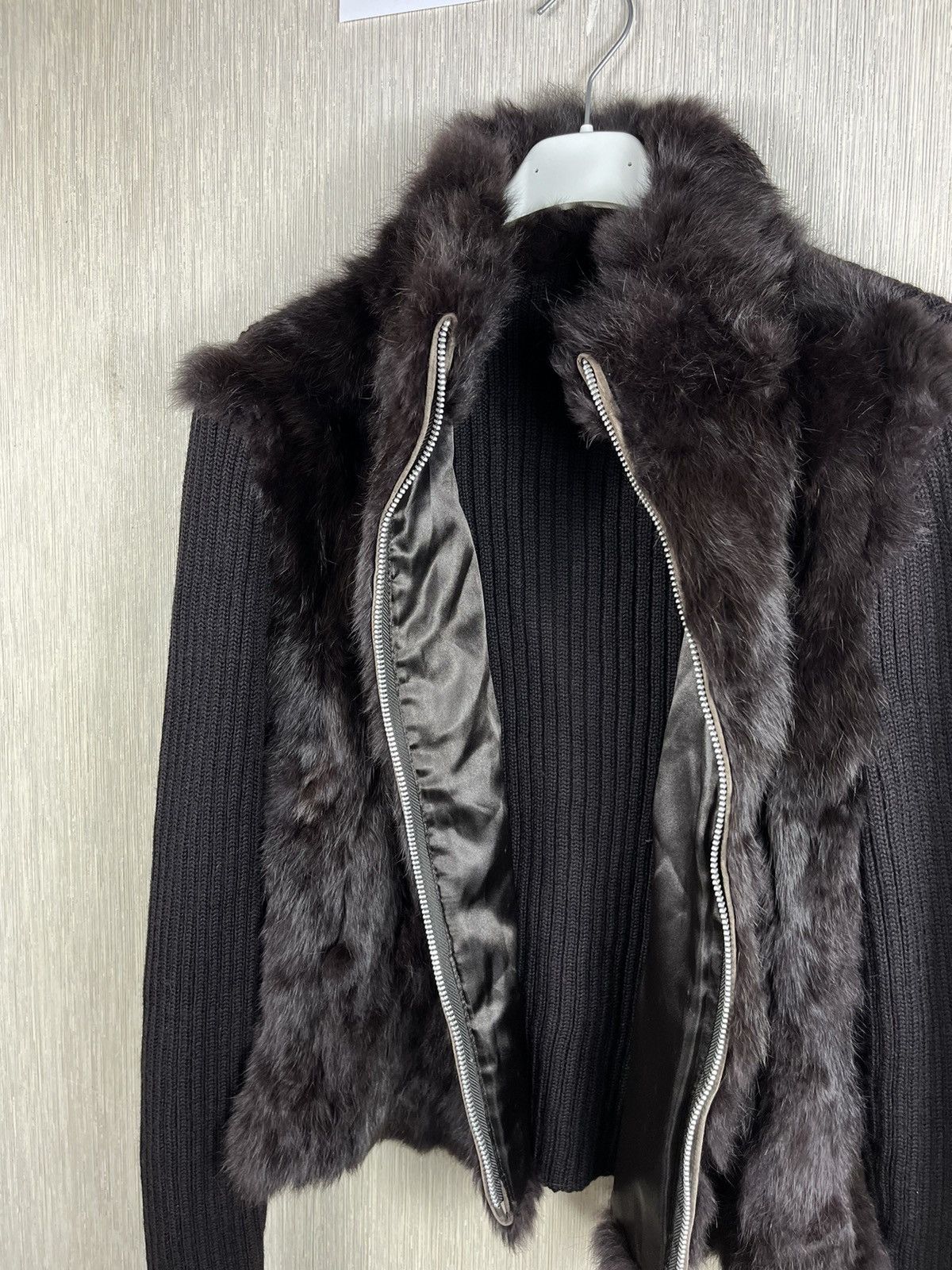 If Six Was Nine × Japanese Brand × Vintage Vintage real fur sweater cardigan zip knit hoodie sweatshirt Size L / US 10 / IT 46 - 20 Thumbnail