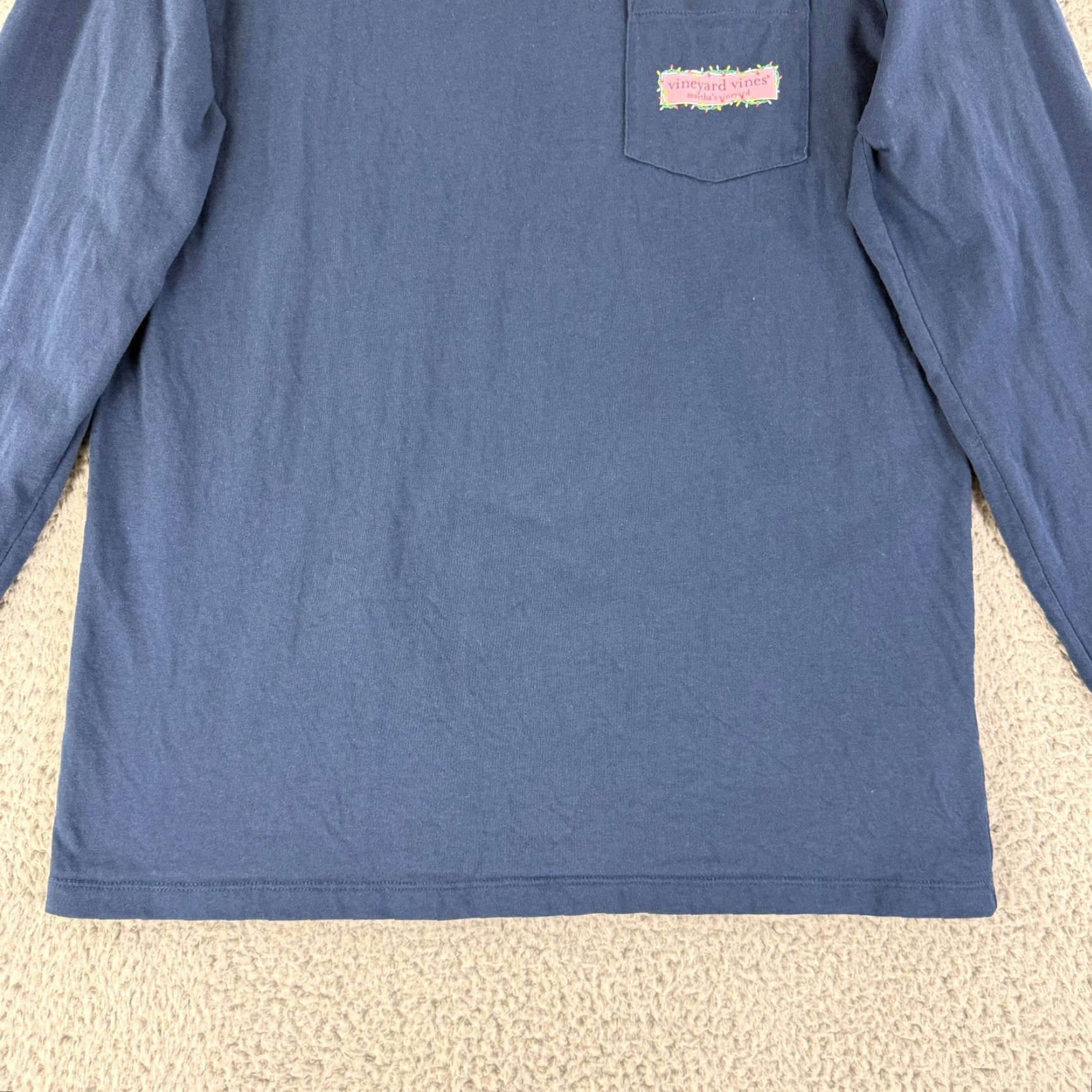 Vineyard Vines Vineyard Vines T-Shirt Men Small Blue Long Sleeve Graphic Print Crew Neck Cotton Size US S / EU 44-46 / 1 - 4 Thumbnail