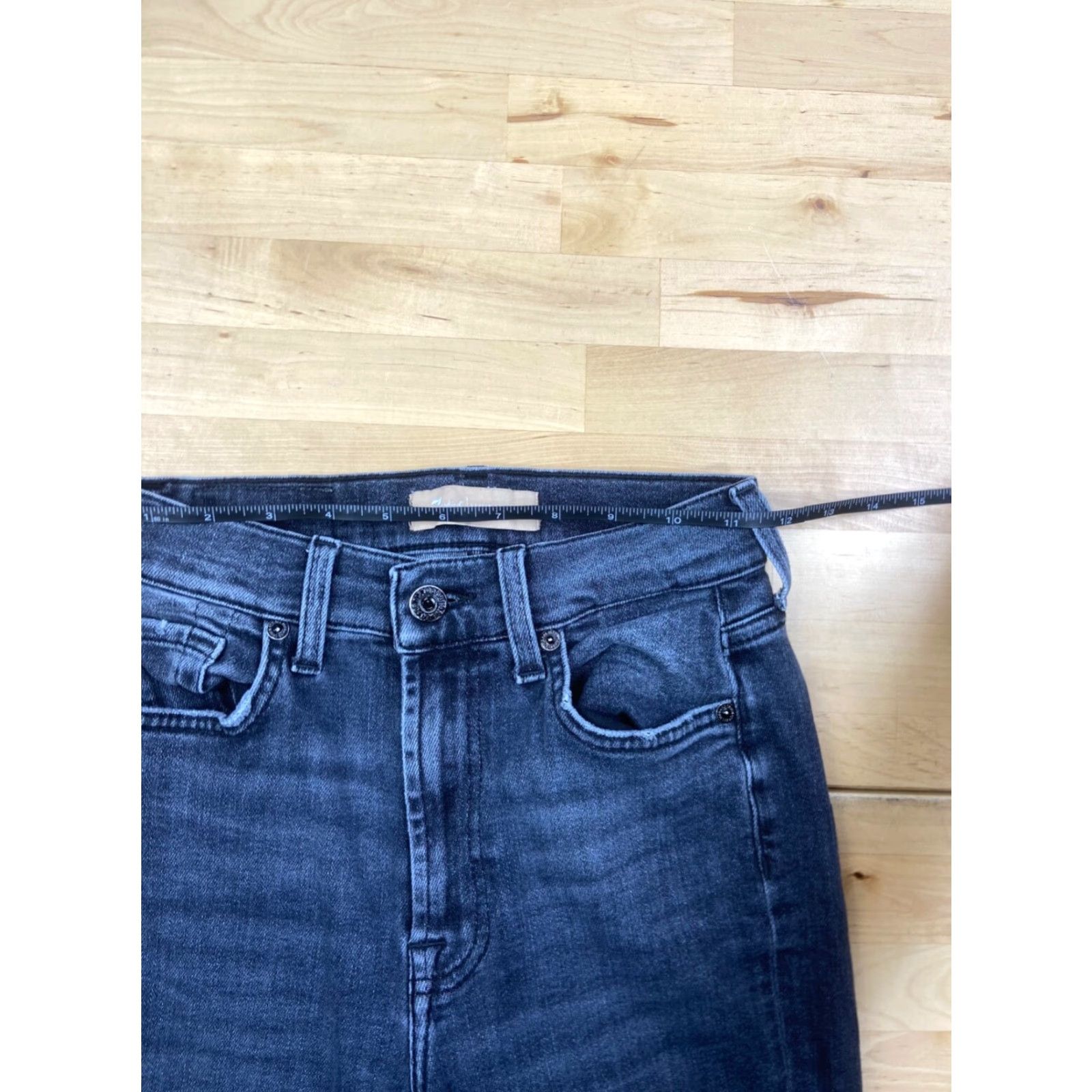 7 For All Mankind VINTAGE 7 For All Mankind Josefina Jeans Womens Slim Skinny Black 25 Denim Dark Casual Size 42" / US 20 - 4 Thumbnail