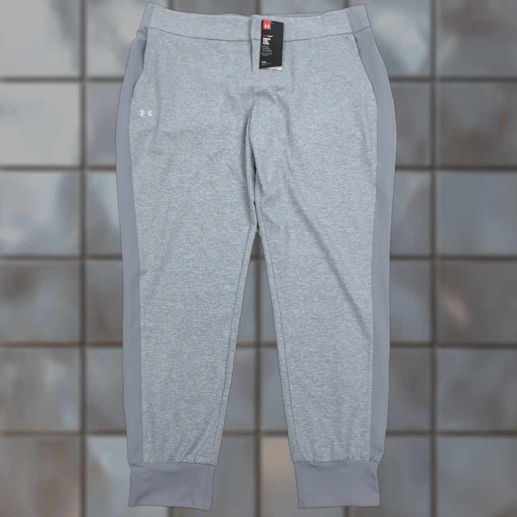 Under Armour Under Armour Women’s HeatGear Loose Fit Activewear Jogger Pants Grey XL Size 40" / US 18 - 1 Thumbnail