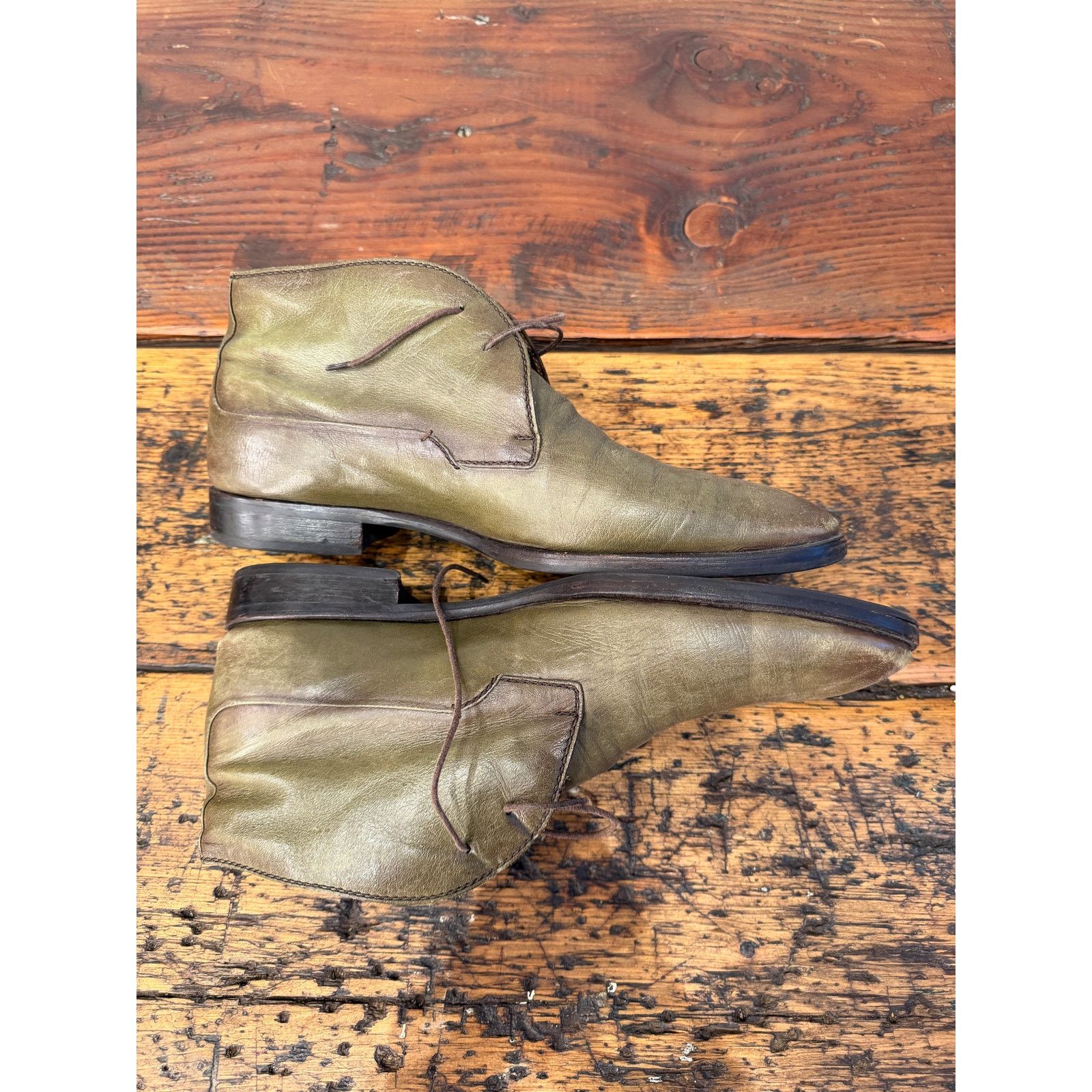 Berluti Berluti Green Leather Chukka Boots Size US 8 / EU 41 - 5 Thumbnail