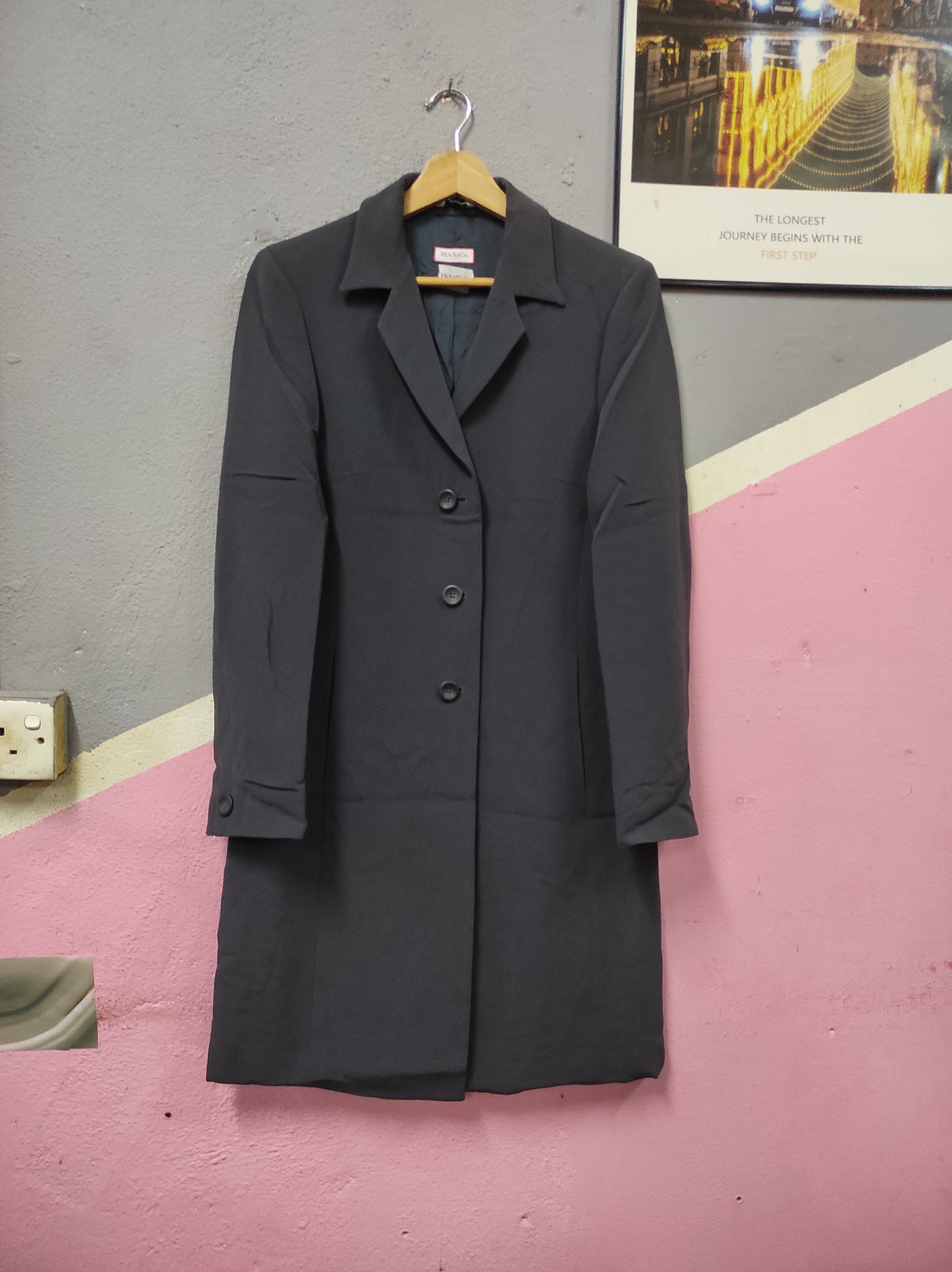 MAX&Co. × Max Mara MAX & CO CLASSICS OVERCOAT LONG JACKET SUN FADED Size S / US 4 / IT 40 - 1 Thumbnail