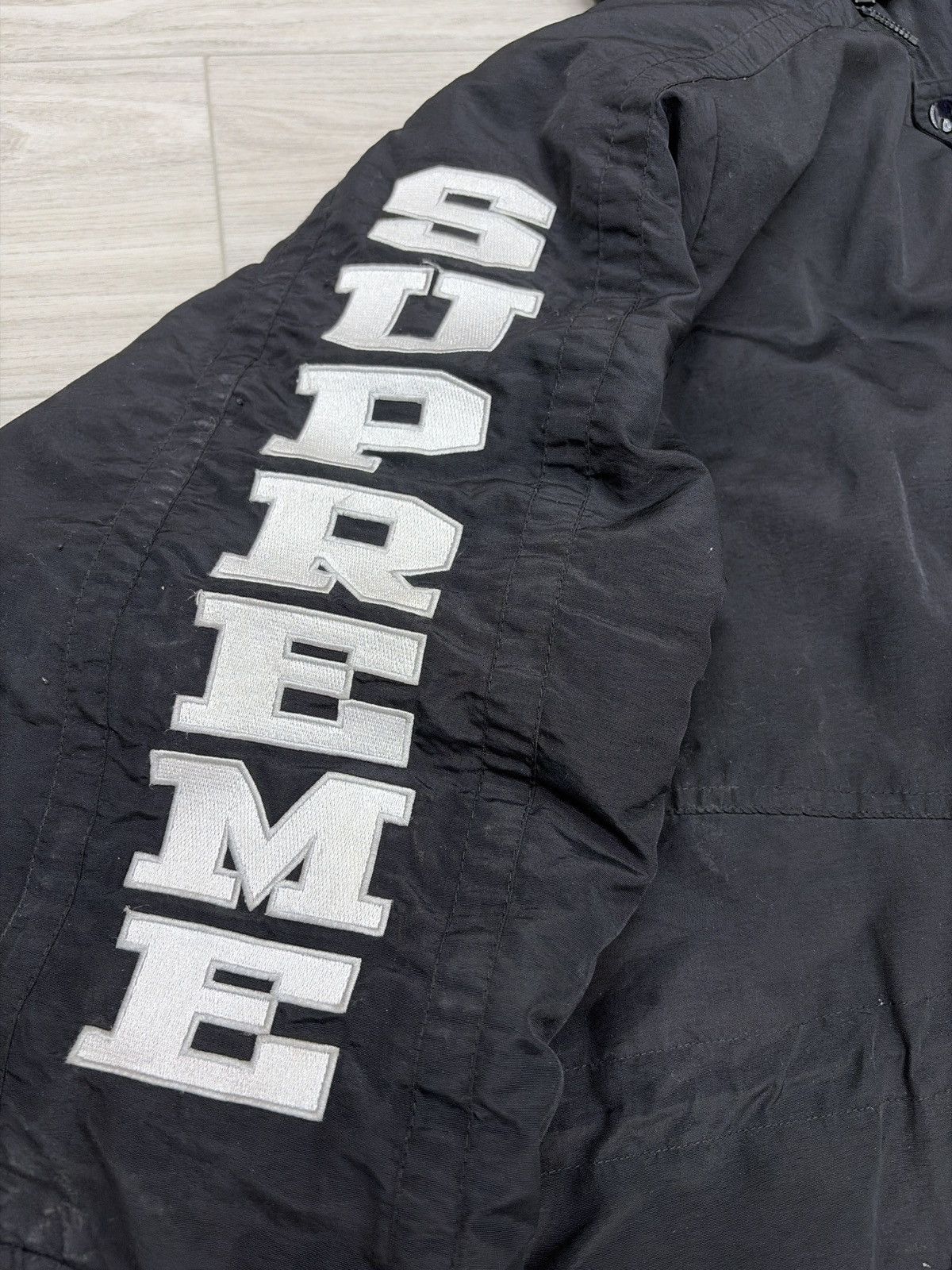 Supreme Supreme Sleeve Logo Sideline Parka Black Size US XL / EU 56 / 4 - 3 Thumbnail