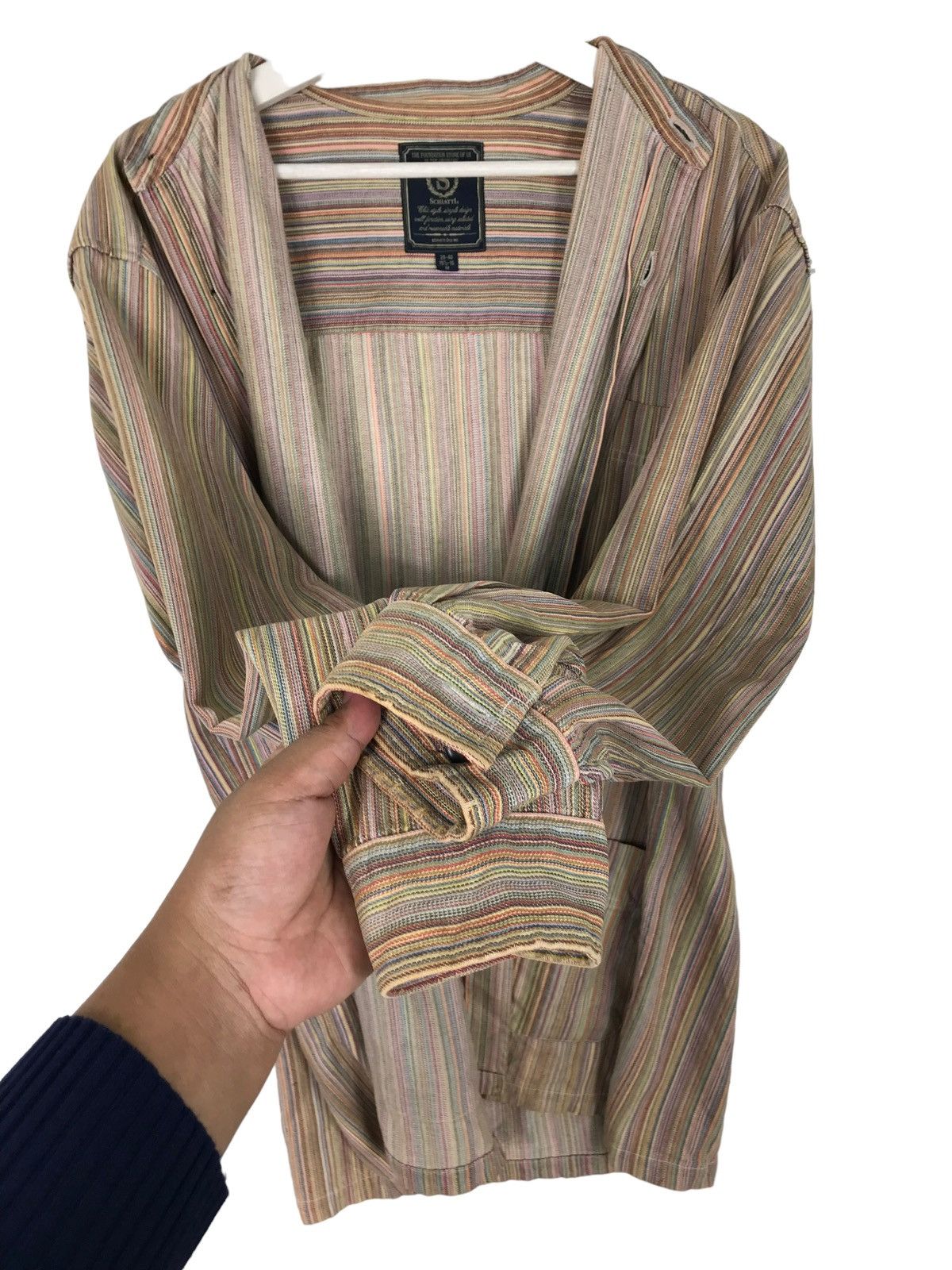 Japanese Brand 💥 SCHIATTI CANDY STRIPE RAINBOWN CHORE JACKET Size US M / EU 48-50 / 2 - 9 Thumbnail