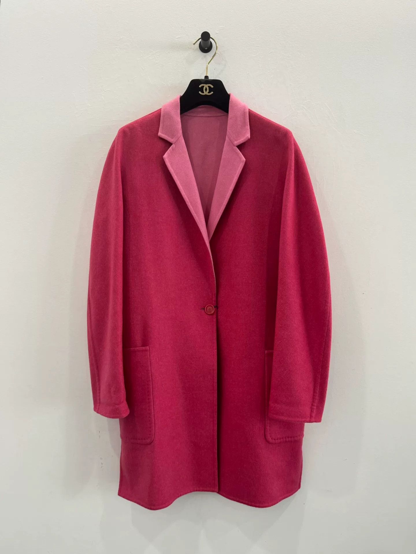 Max Mara maxmara pink cashmere double coat for women Size US M / EU 48-50 / 2 - 1 Thumbnail
