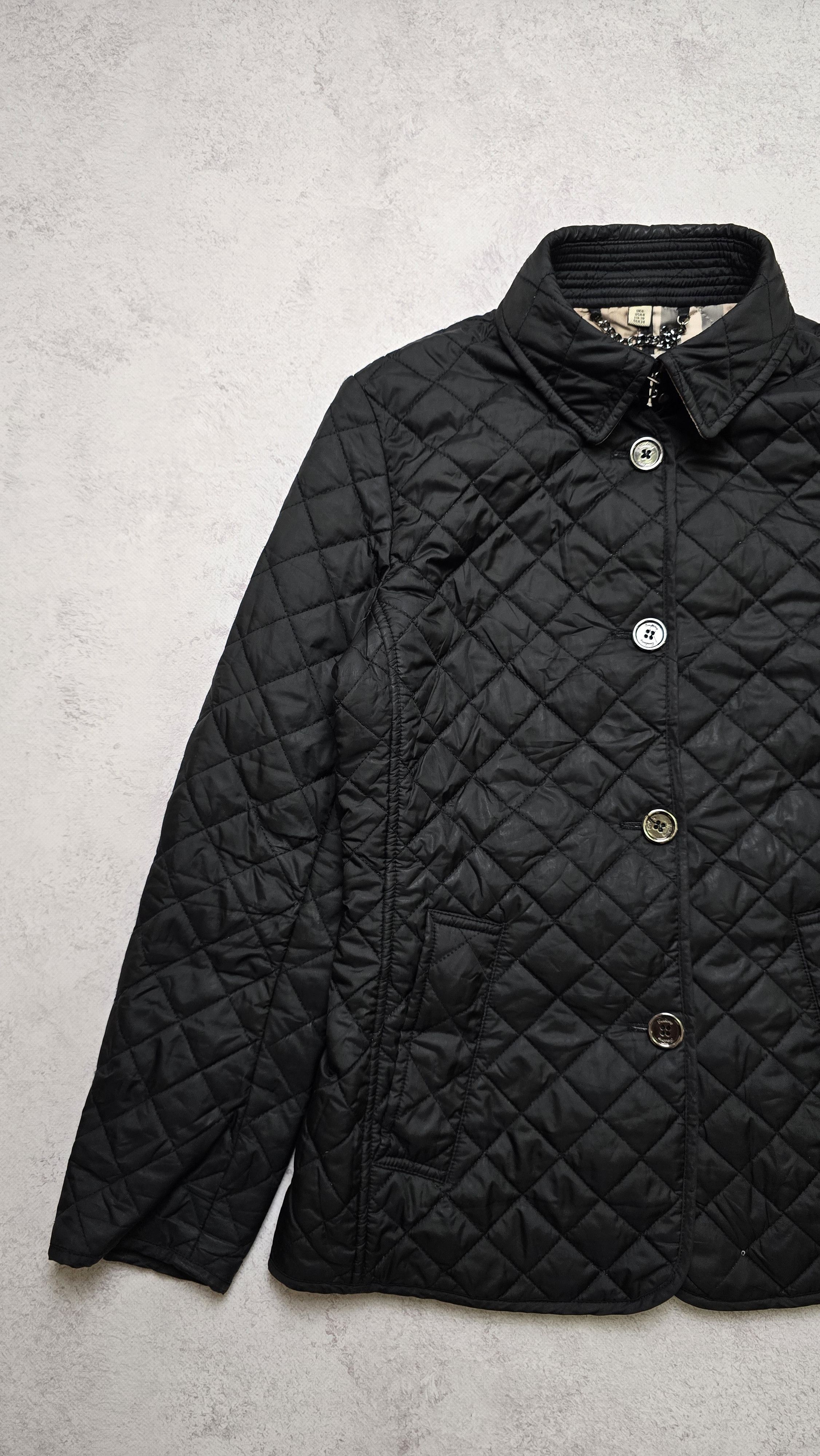 Burberry Burberry Brit Women’s Black Quilted Jacket Nova Check Size XS / US 0-2 / IT 36-38 - 10 Thumbnail