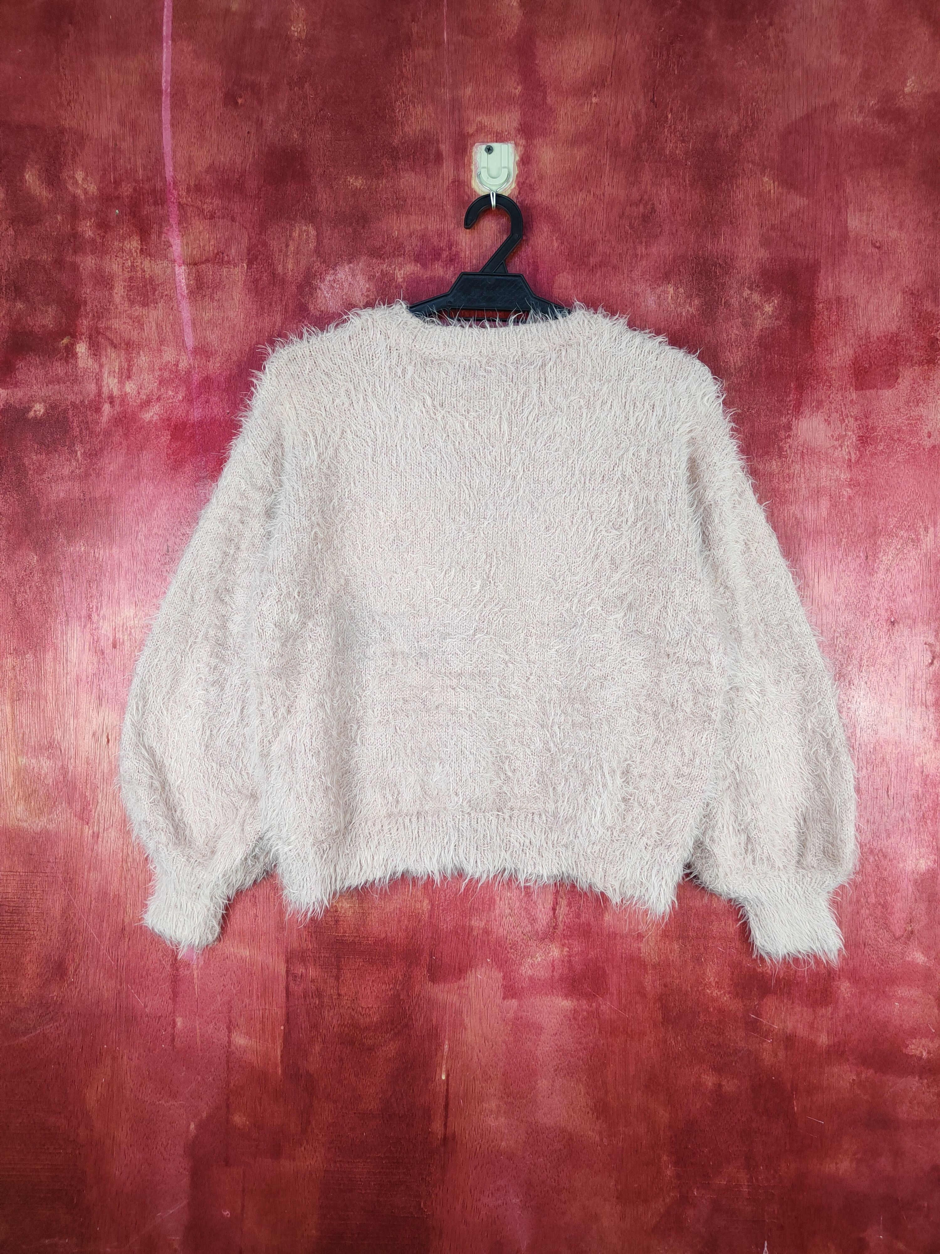 GU GU Pink Shag Shaggy Fur Mohair Knitwear #S2067 Size S / US 4 / IT 40 - 7 Thumbnail