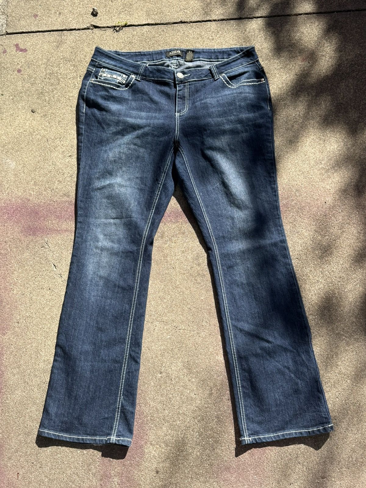 Other Vintage Zco Jeans With Embroidering, Y2K 2000’s Size 40" / US 18 - 1 Thumbnail