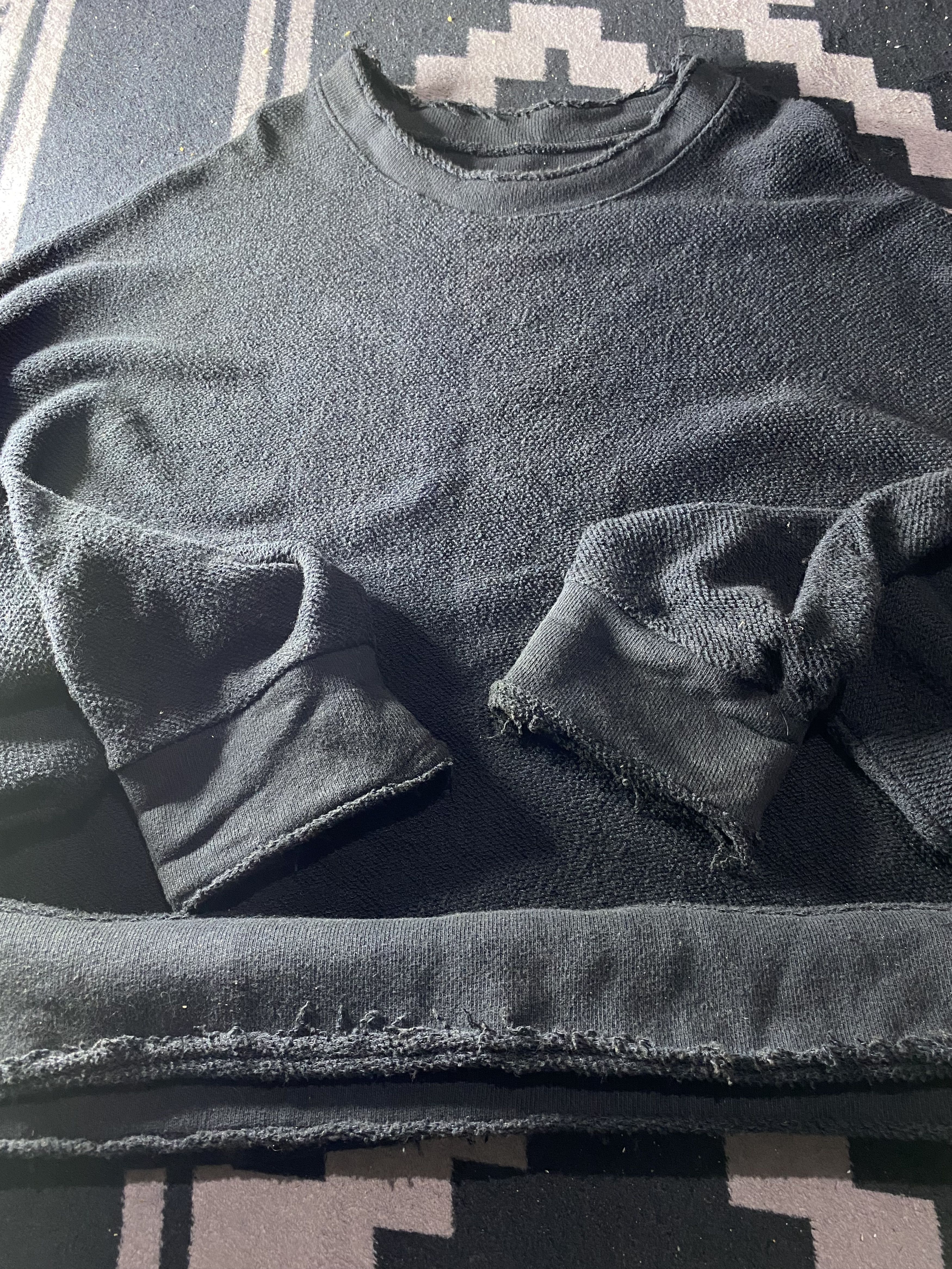 Hysteric Glamour × Japanese Brand × Le Grande Bleu (L.G.B.) Glamour distressed blank sweatshirts Size US XL / EU 56 / 4 - 3 Thumbnail