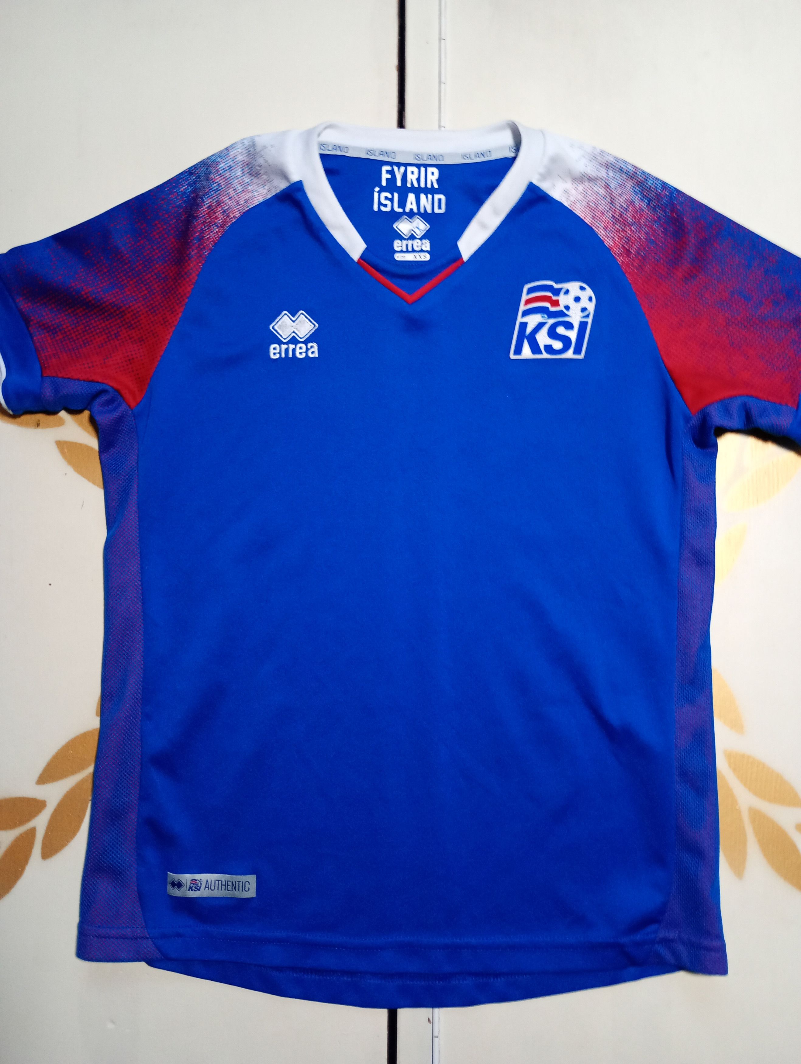 Errea Errea Fyrir Island KSI Jersey 2018-2019 Size US XXS / EU 40 - 3 Thumbnail