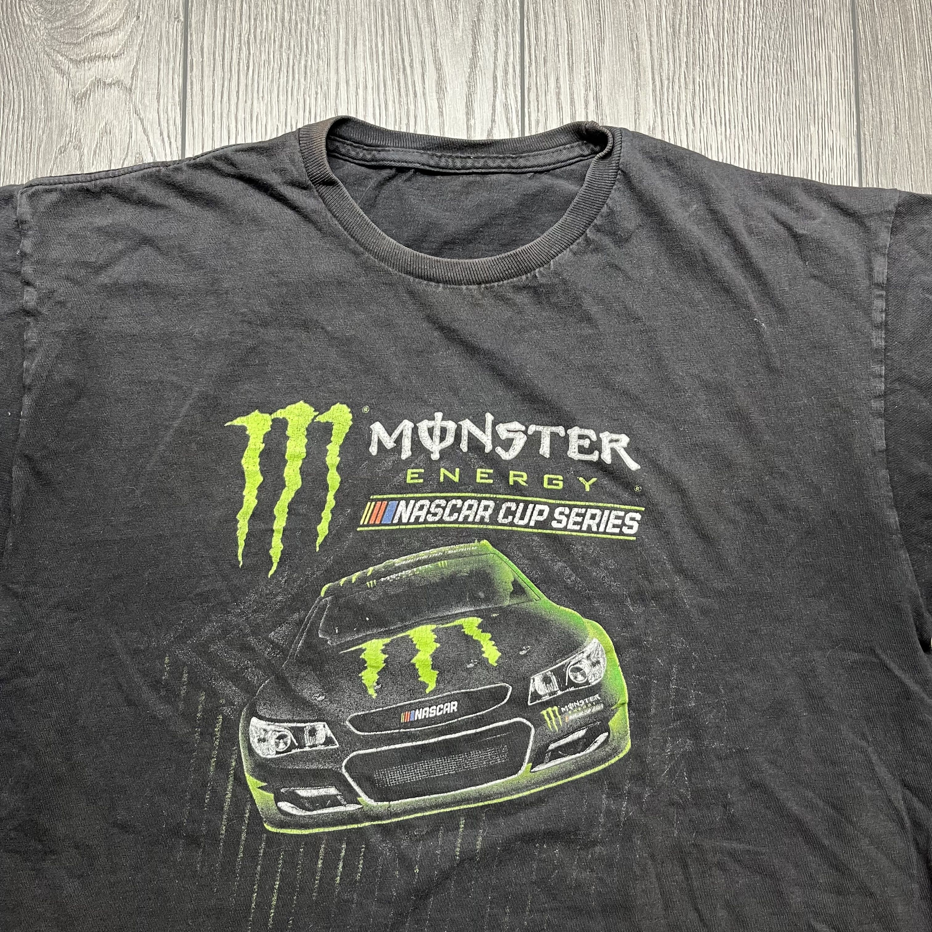 NASCAR × Vintage Vintage Nascar Monster Energy Black Shirt Medium Faded Size US M / EU 48-50 / 2 - 2 Thumbnail