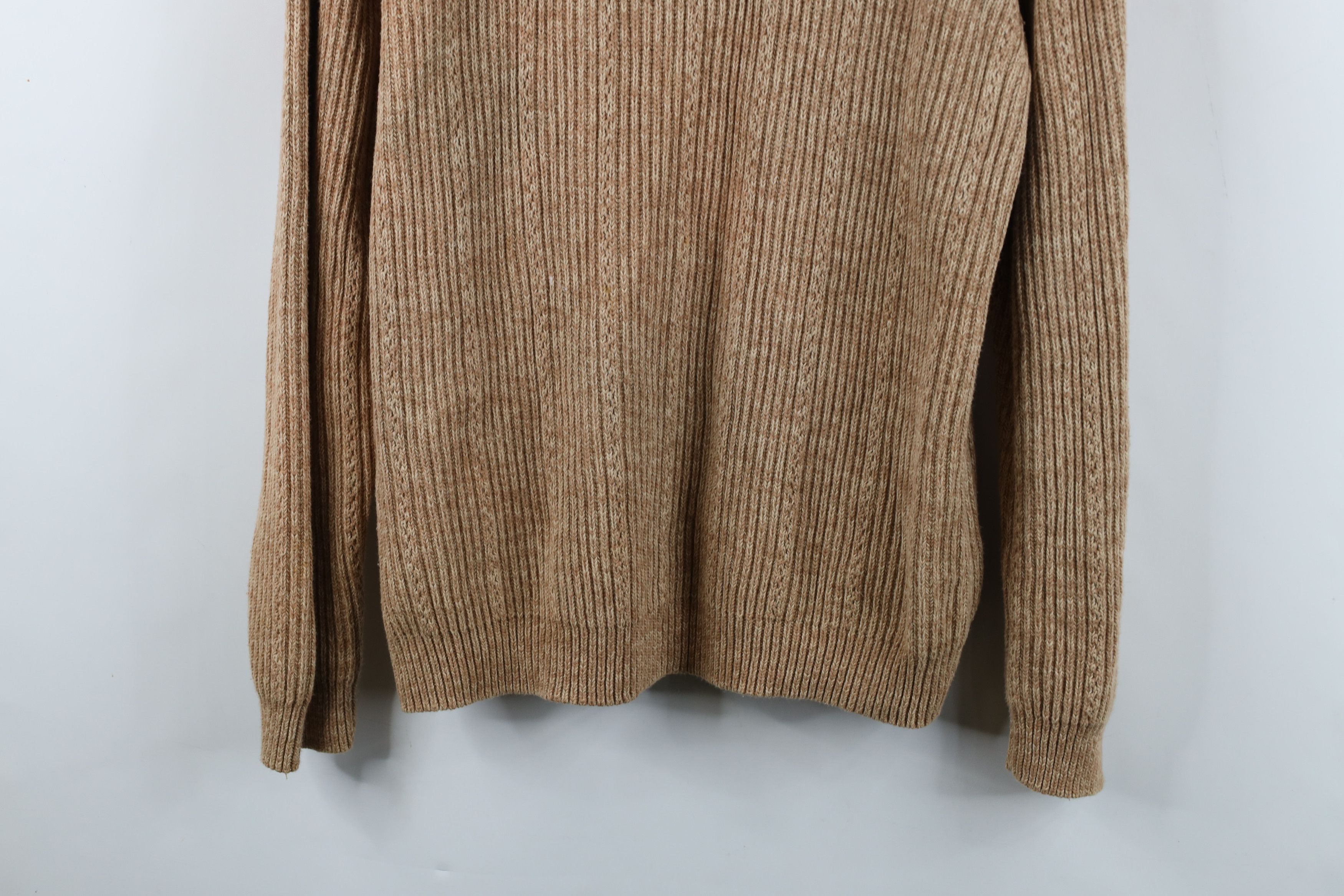 Chaps Vintage Chaps Cotton Ribbed Knit Crewneck Sweater Beige Size US L / EU 52-54 / 3 - 3 Thumbnail