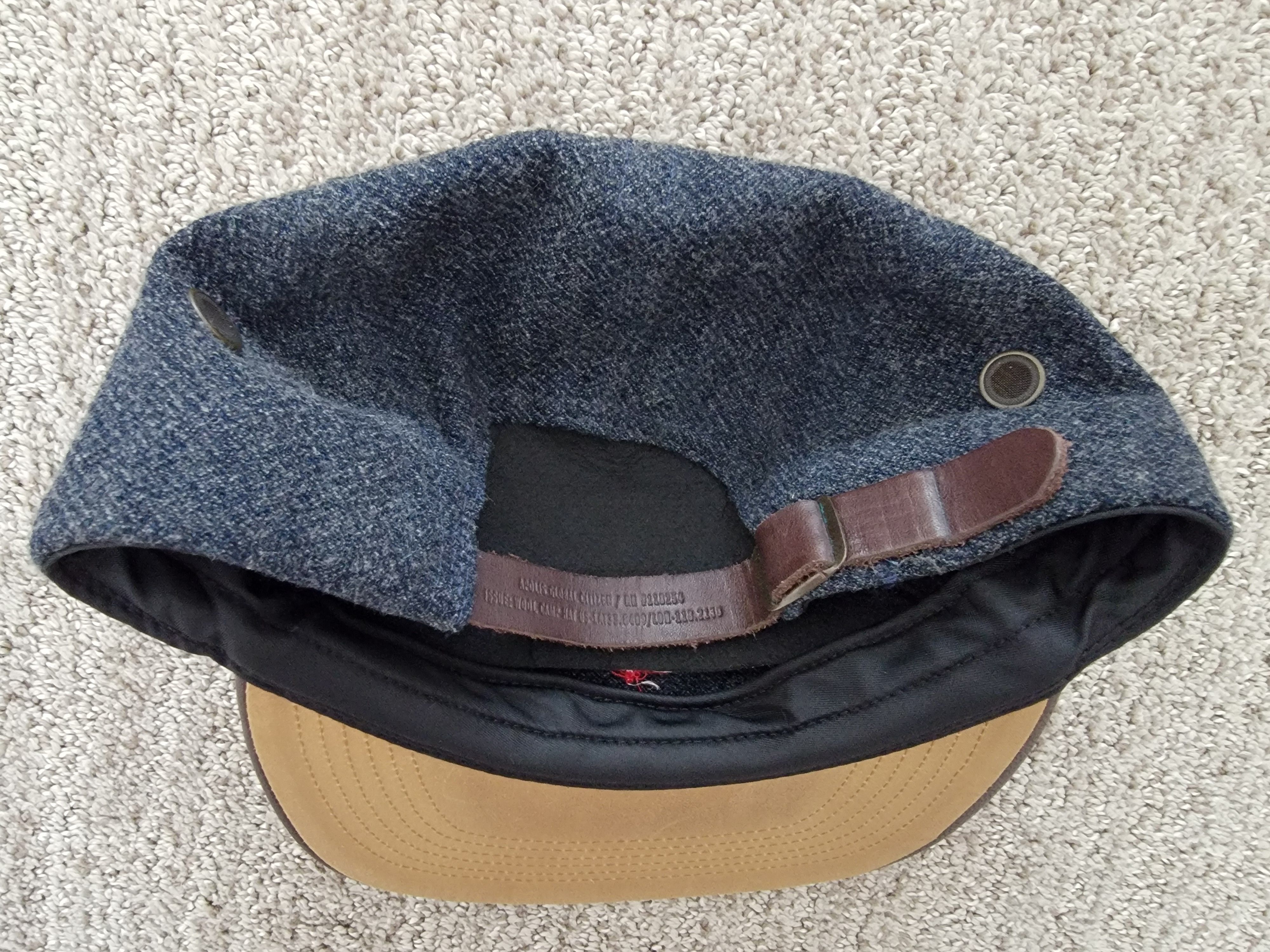 Apolis APOLIS Wool Flannel Leather Brim Adjustable Camp Hat Size ONE SIZE - 5 Thumbnail