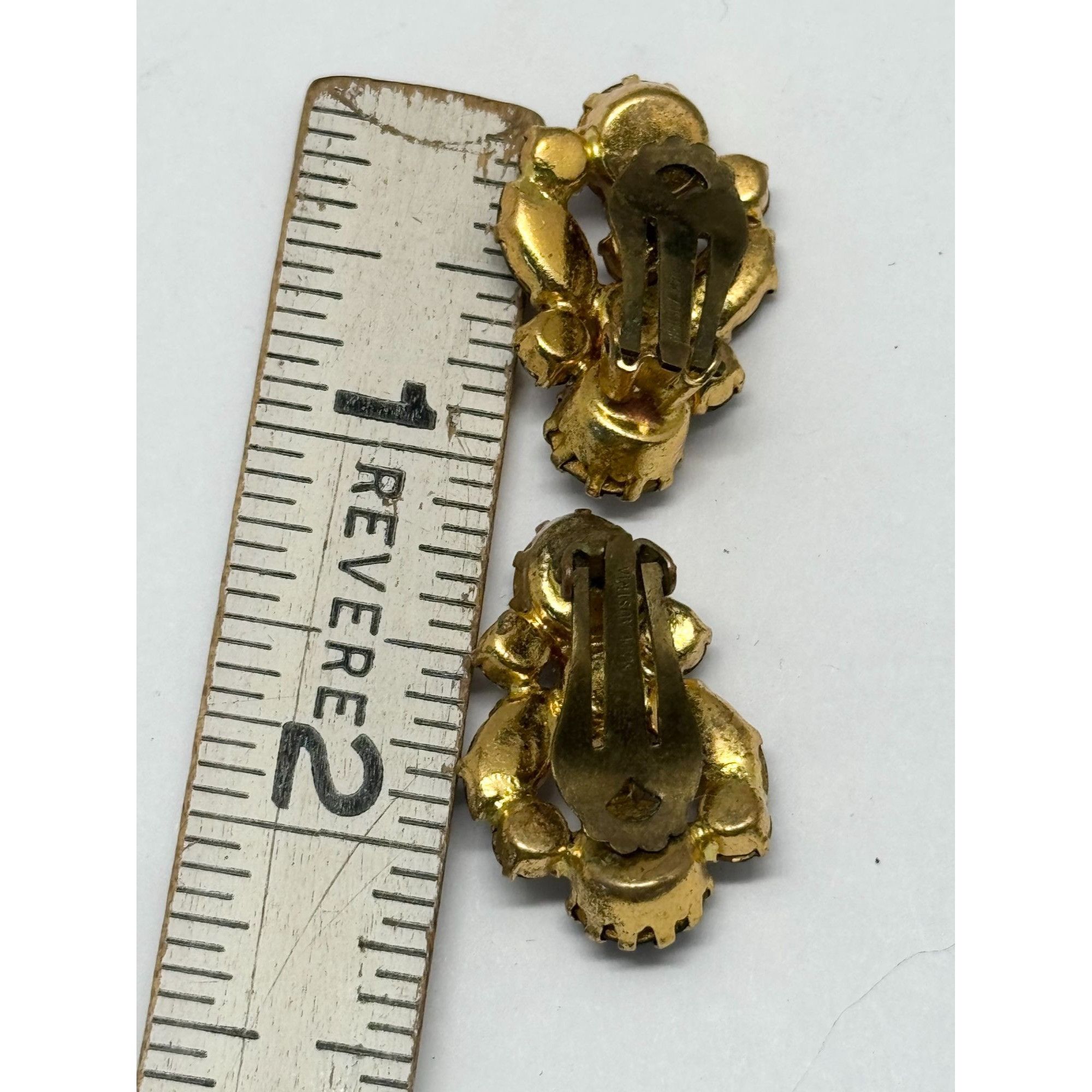 Vintage Vintage Austria Purple Rhinestone Earrings Size ONE SIZE - 4 Thumbnail