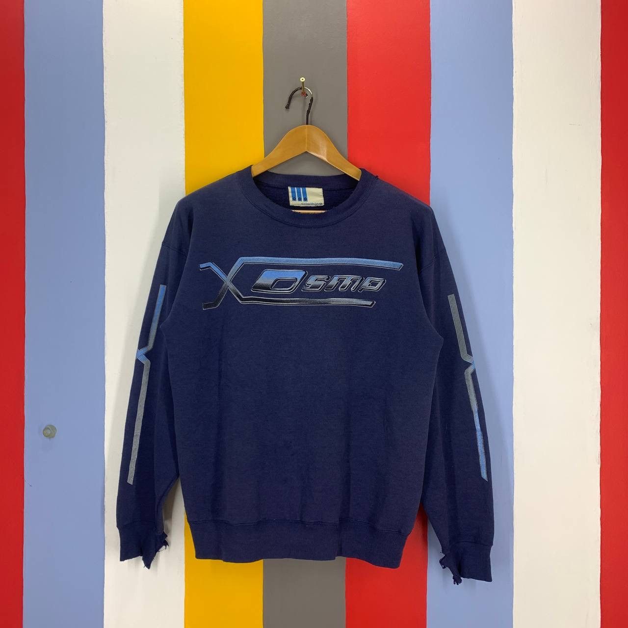 Vintage 90s Vintage Thrashed SMP CLOTHING Sweatshirt #2331/25 Size US M / EU 48-50 / 2 - 1 Thumbnail