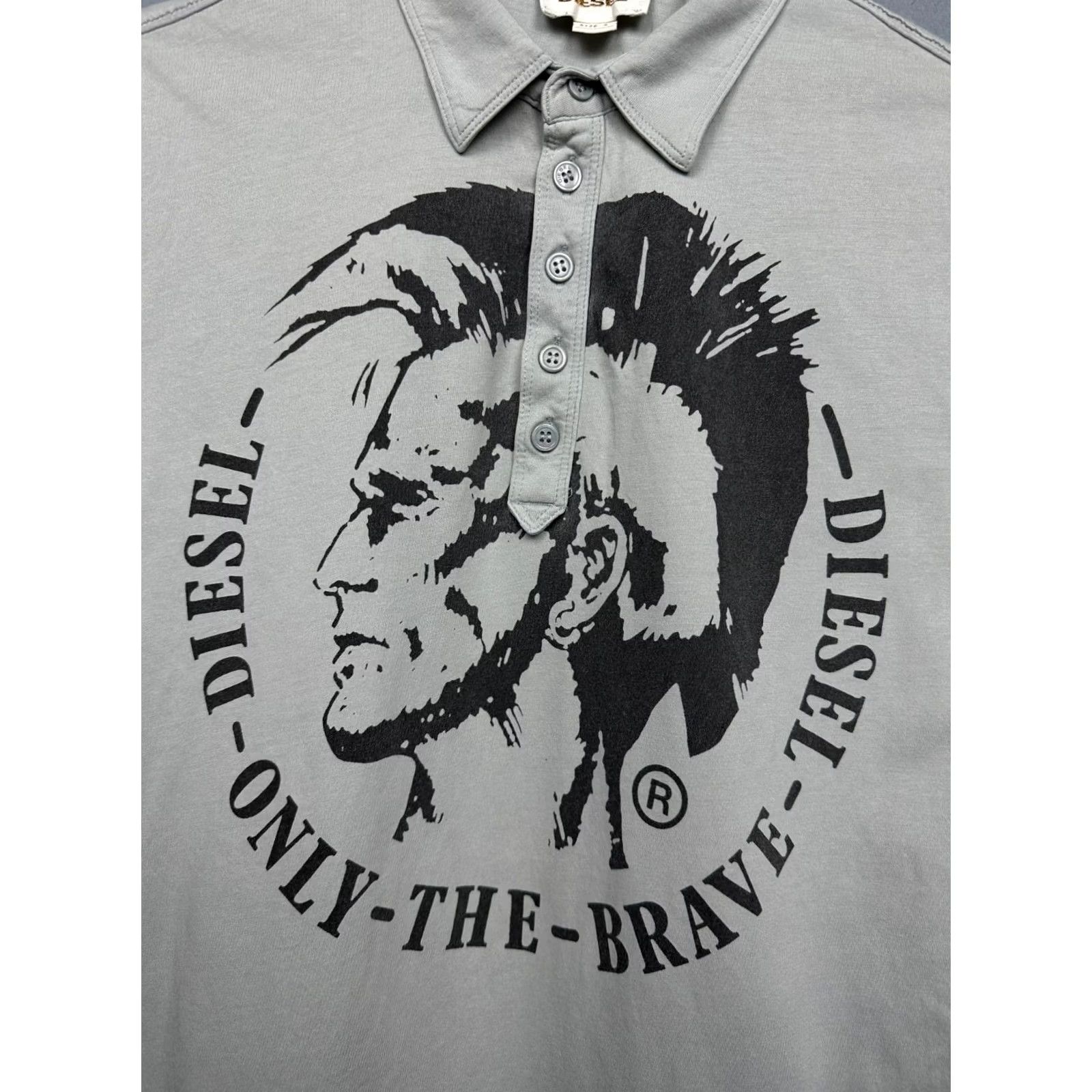 Diesel Diesel Shirt Mens Polo XS S Gray Punk Logo Vintage Polo Shirt Size US S / EU 44-46 / 1 - 3 Thumbnail