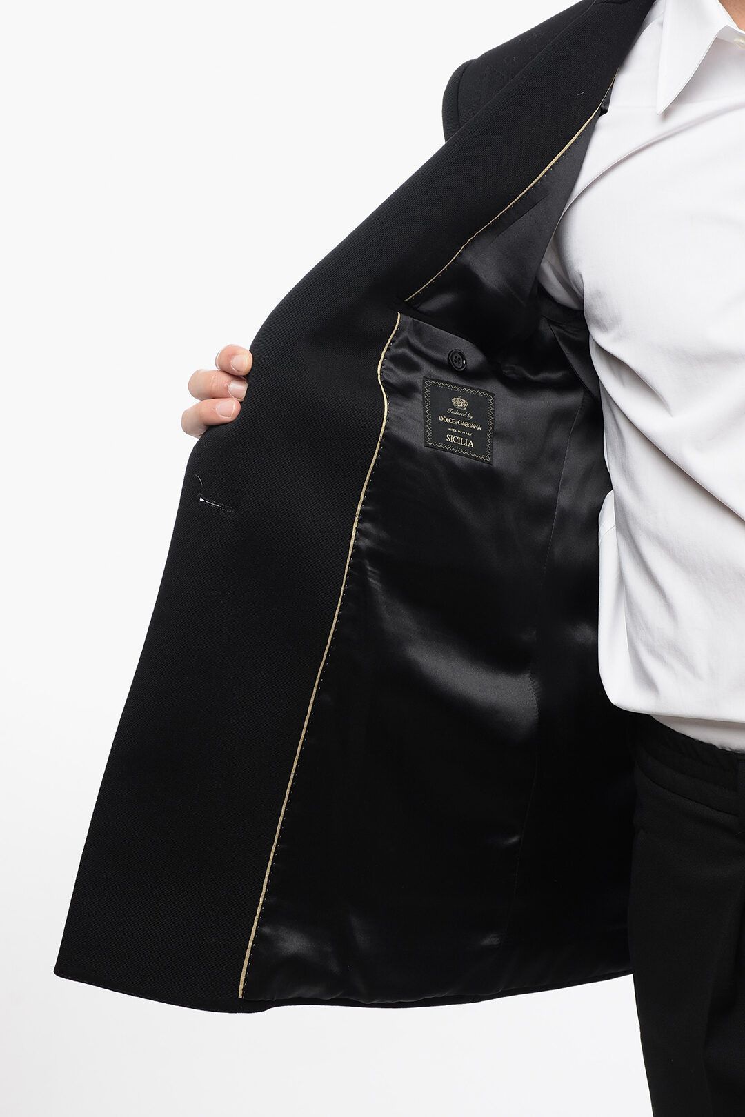 Dolce & Gabbana og1mm0825 Wool Blend Double-Breasted Blazer in Black Size US L / EU 52-54 / 3 - 5 Thumbnail