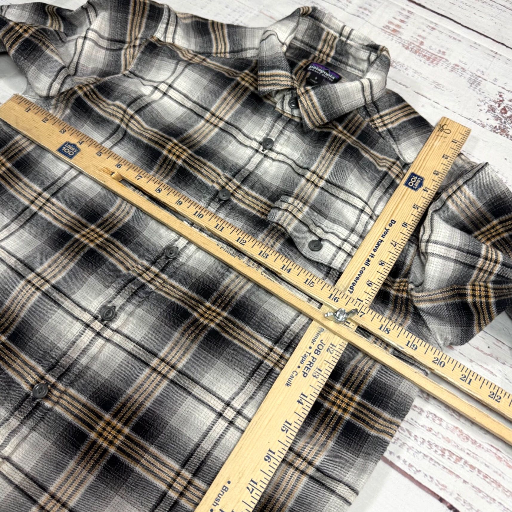 Patagonia Patagonia Womens Button-Up Plaid Flannel Shirt S Black/Gray Organic Cotton Size S / US 4 / IT 40 - 3 Thumbnail
