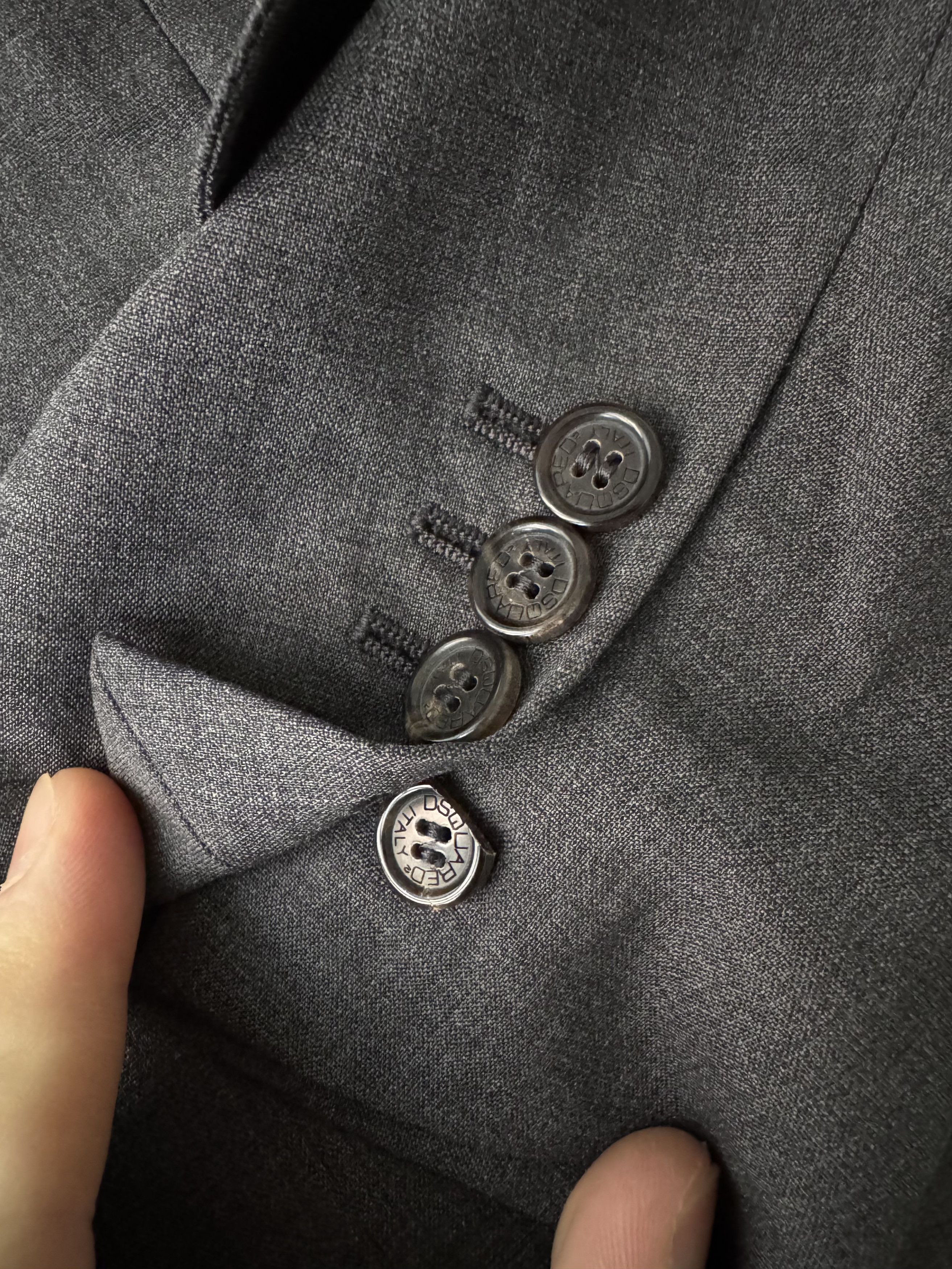 Dsquared2 Dsquared Paris Cut Blazer Charcoal Gray Virgin Wool Size 52 Size 52R - 8 Thumbnail