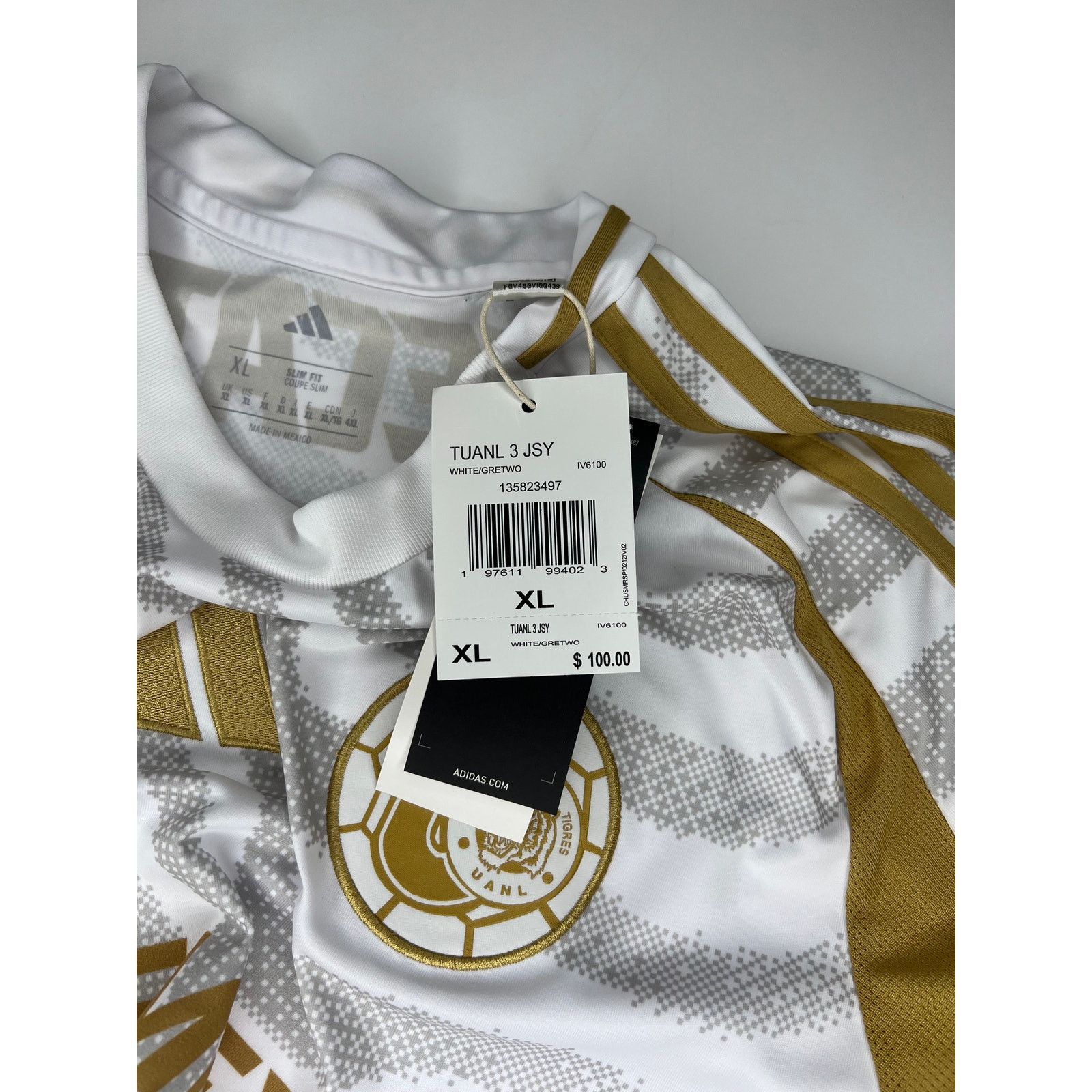 Adidas Adidas Tigres UANL Third Jersey White Gold Size XL Men's Size US XL / EU 56 / 4 - 9 Thumbnail