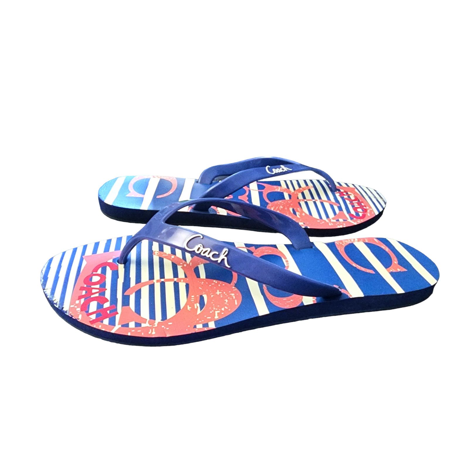 Coach Coach Kali Jelly/Popular Nautical Striped Size 10B Flip Flop Size US 10 / IT 40 - 2 Thumbnail