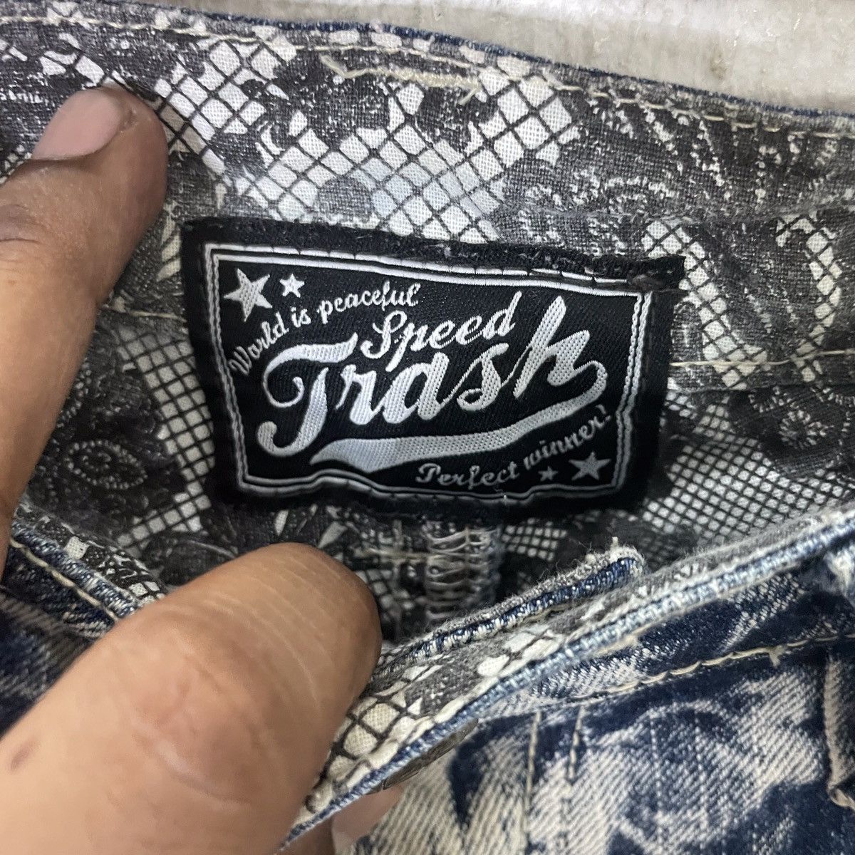 Japanese Brand Vintage Speed Flash Distressed Denim Jeans Size US 31 - 5 Thumbnail