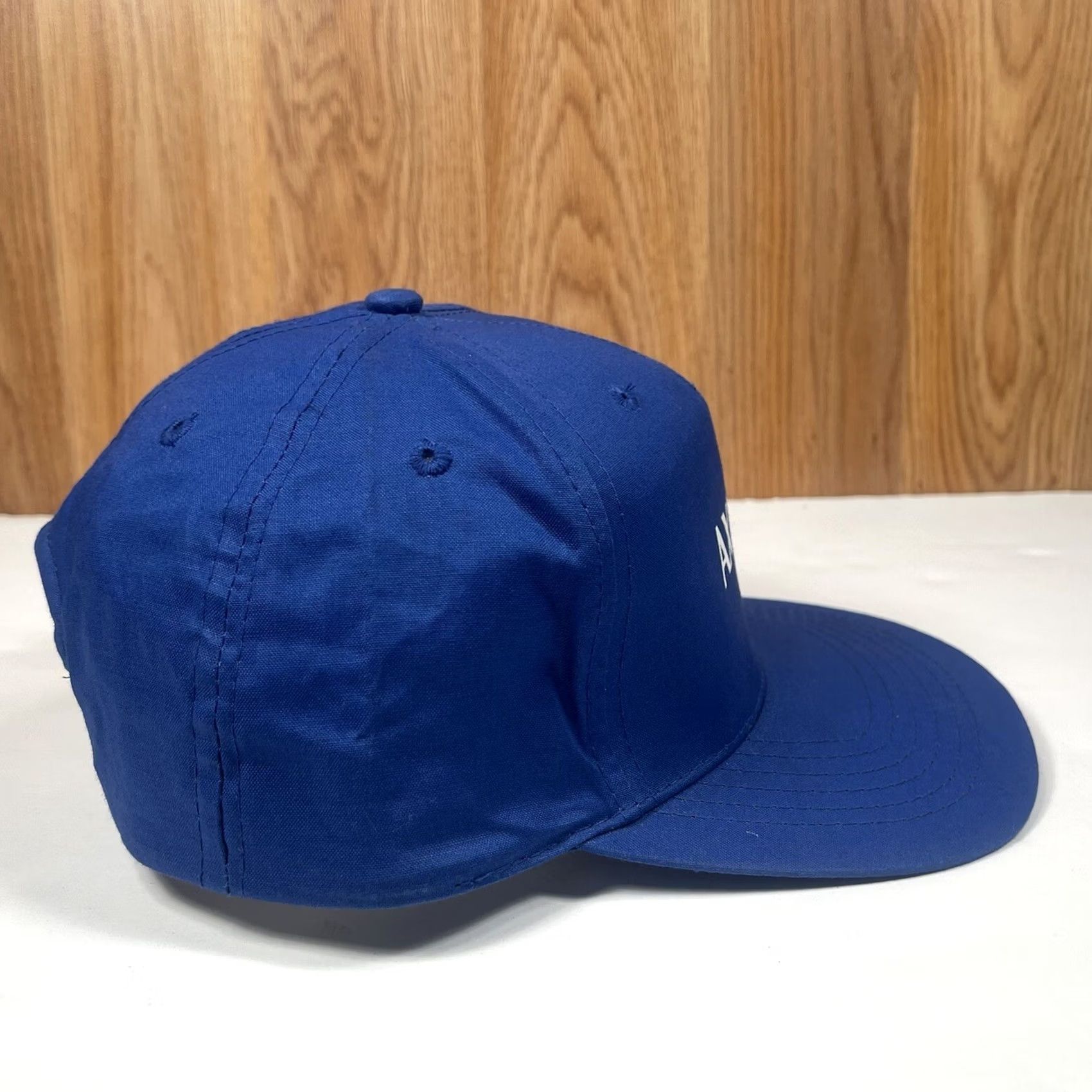Vintage HIT Adult Adjustable Snapback Trucker Baseball Hat Cap Solid Blue Cotton | Casual Mens Hat Size ONE SIZE - 6 Thumbnail