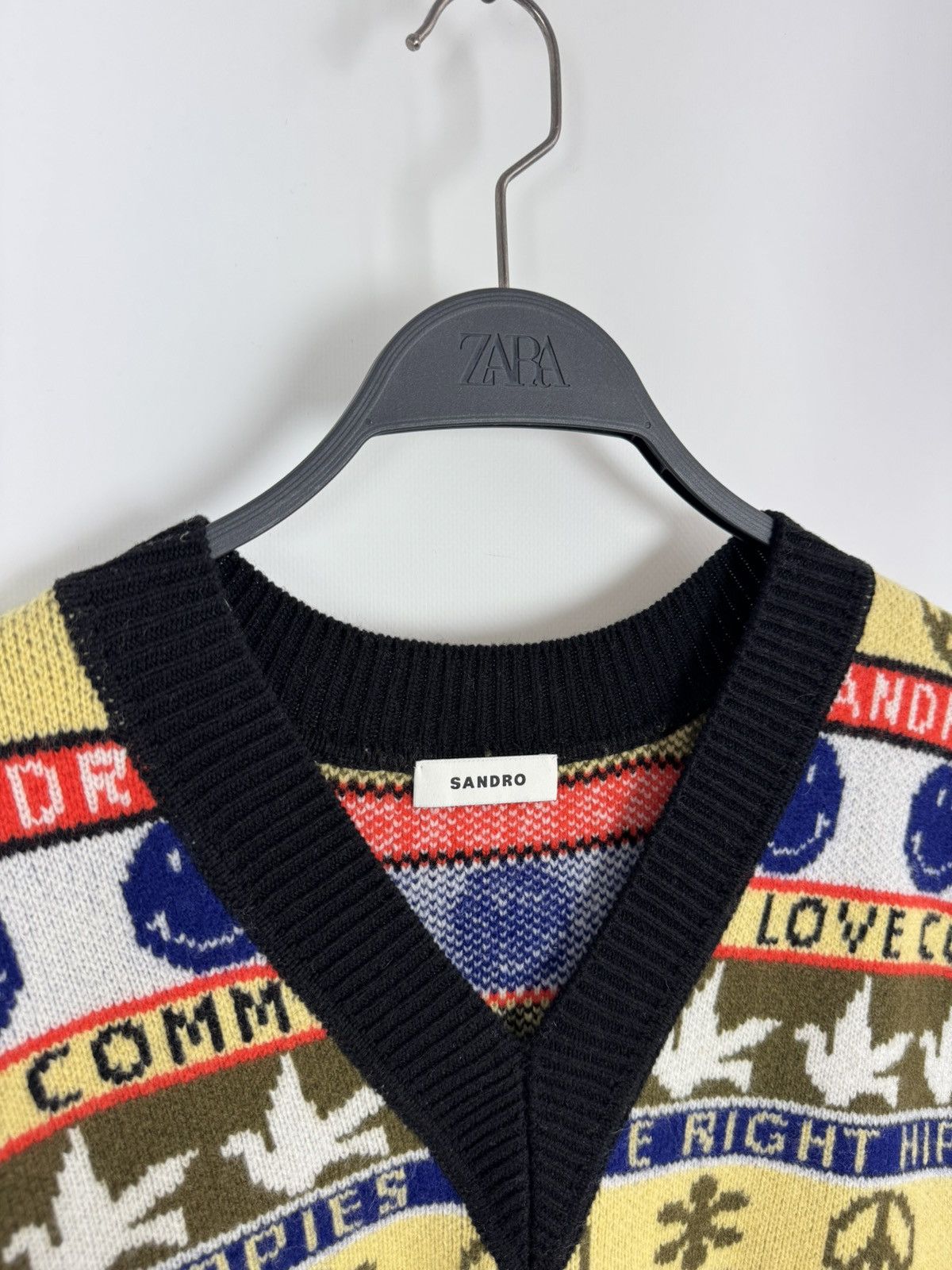 Sandro Sandro x Smiley Sleeveless Sweater With Motif Size M / US 6-8 / IT 42-44 - 4 Thumbnail