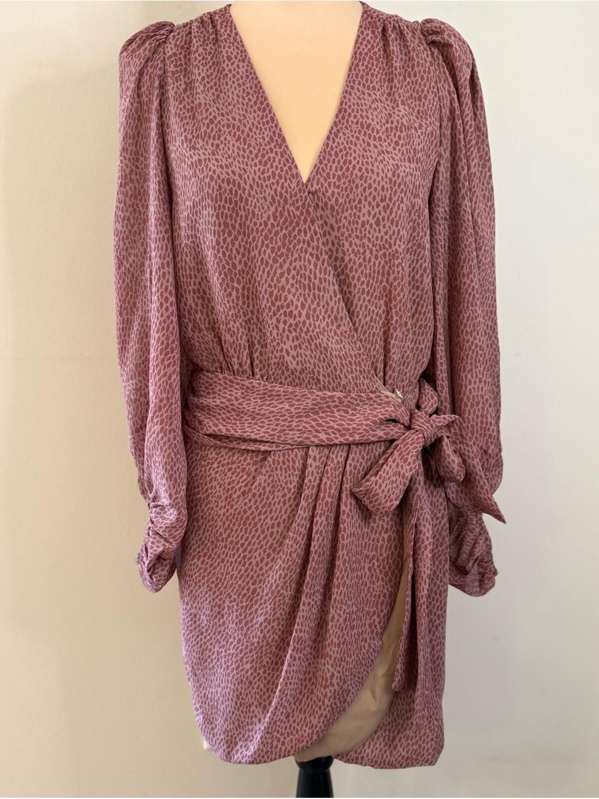 Other Dress Forum rose & blush pink wrap midi dress SZ SM Size S / US 4 / IT 40 - 1 Thumbnail