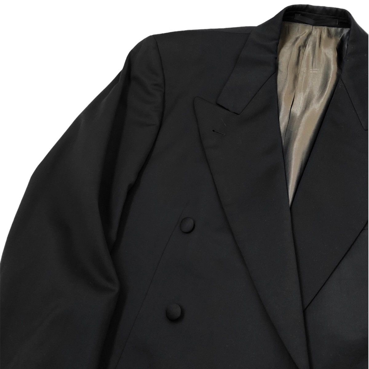 Hugo Boss 🧿polished wool tuxedo blazer black Size 50R - 5 Thumbnail