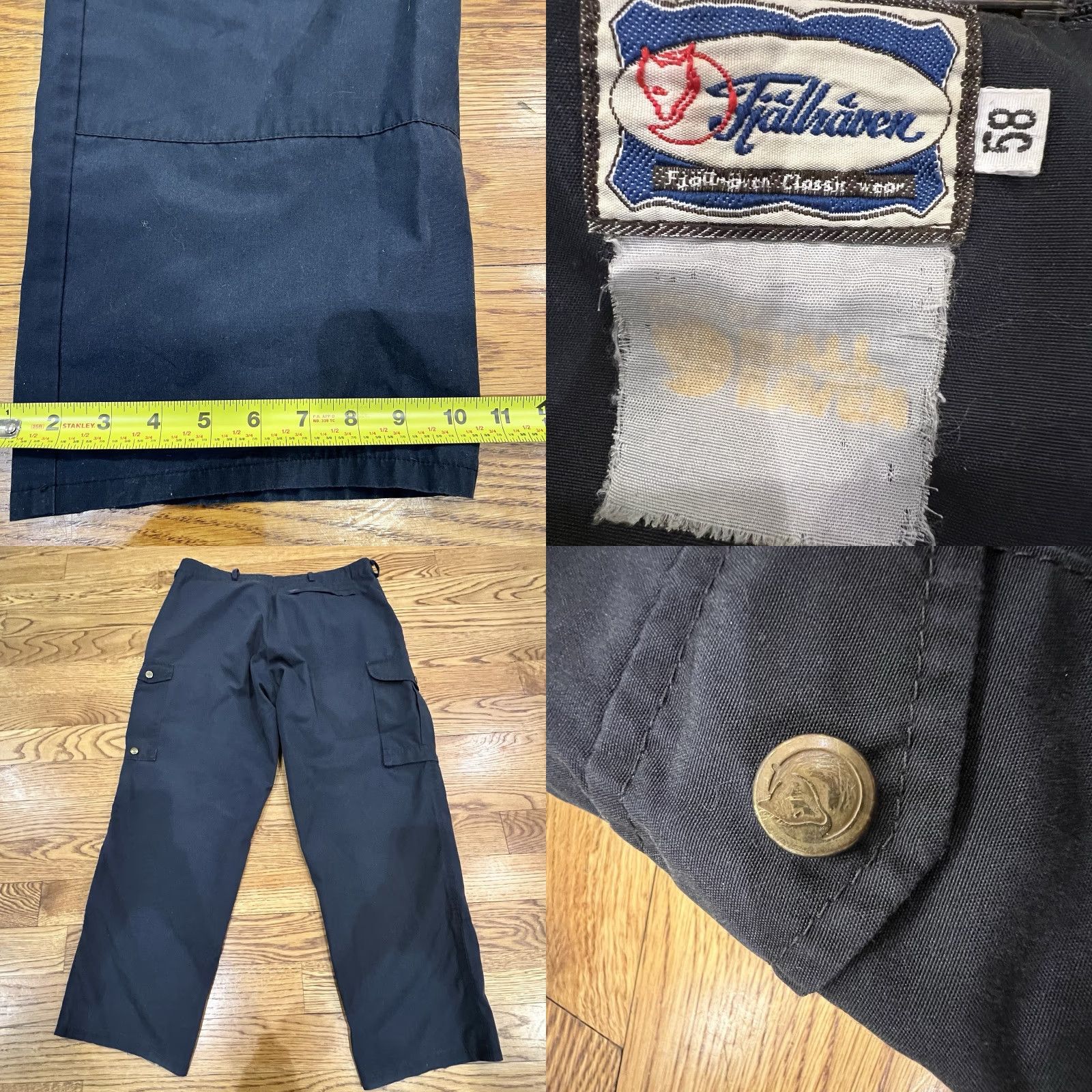 Vintage VINTAGE Fjällräven G-1000 Pants Mens 38x30 Dark Blue Cotton Polyester Regular Straight 5-Pocket Cargo Logo Ham? Size US 38 / EU 54 - 9 Thumbnail