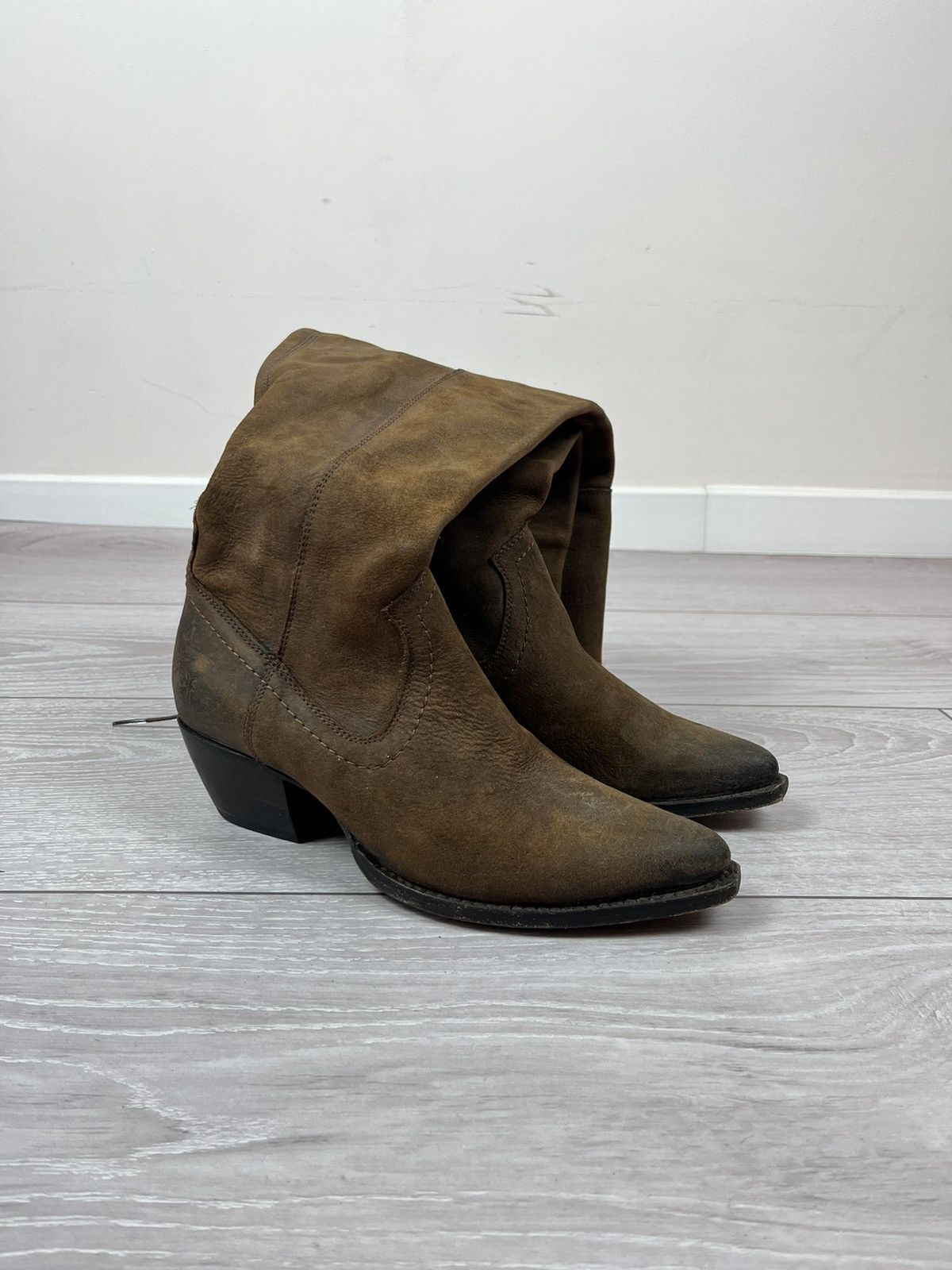 Frye Frye USA Brown Suede High Knee Rancho Womens Boots Size US 7.5 / IT 37.5 - 7 Thumbnail