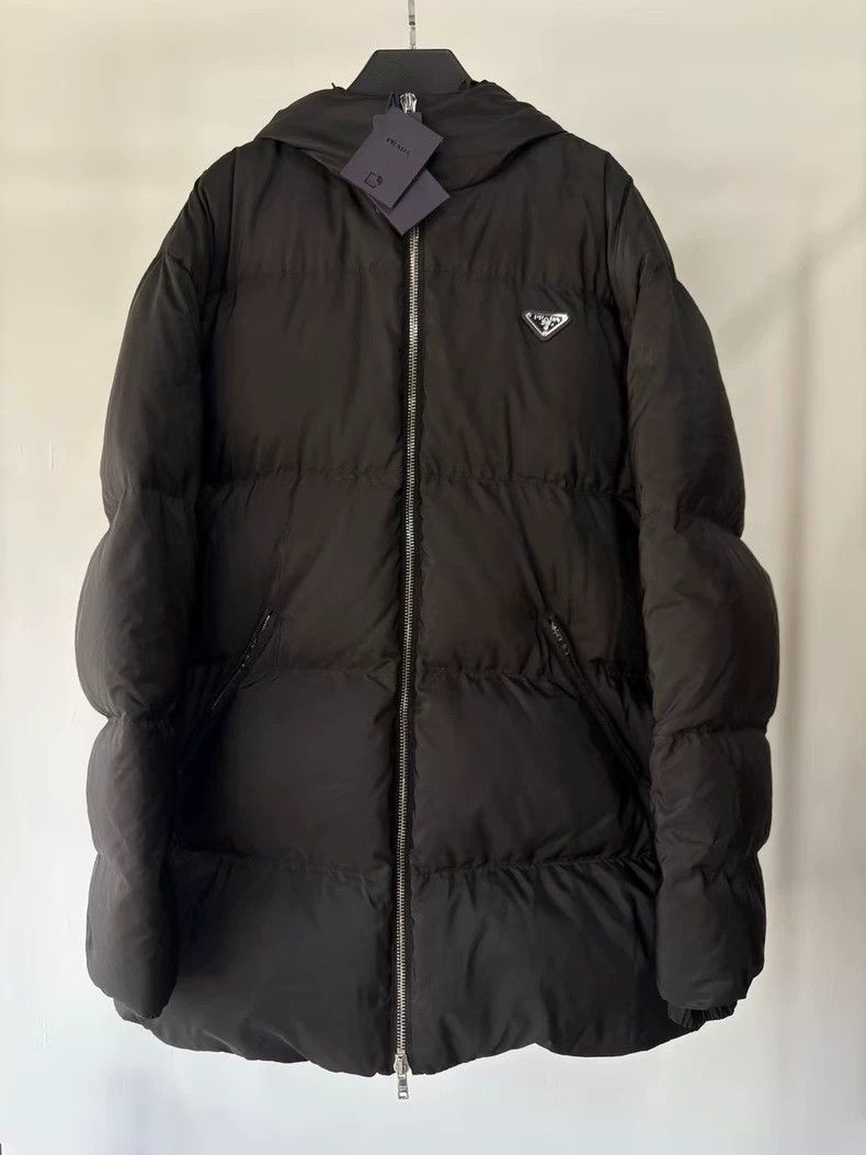Prada Prada Black Triangle Logo Down Coat - dmc Size US XL / EU 56 / 4 - 1 Thumbnail