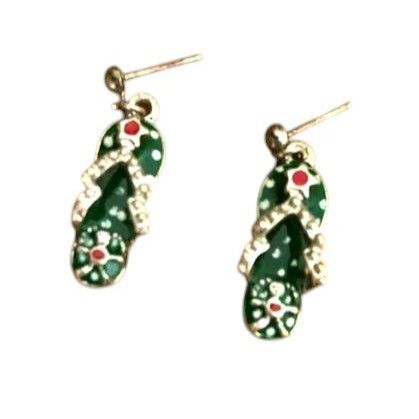 Handmade × Vintage Christmas Flip Flop Dangle Earrings Size ONE SIZE - 7 Thumbnail